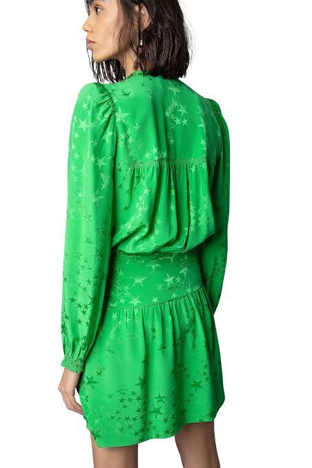 Zadig & Voltaire Green Silk Dress Size S