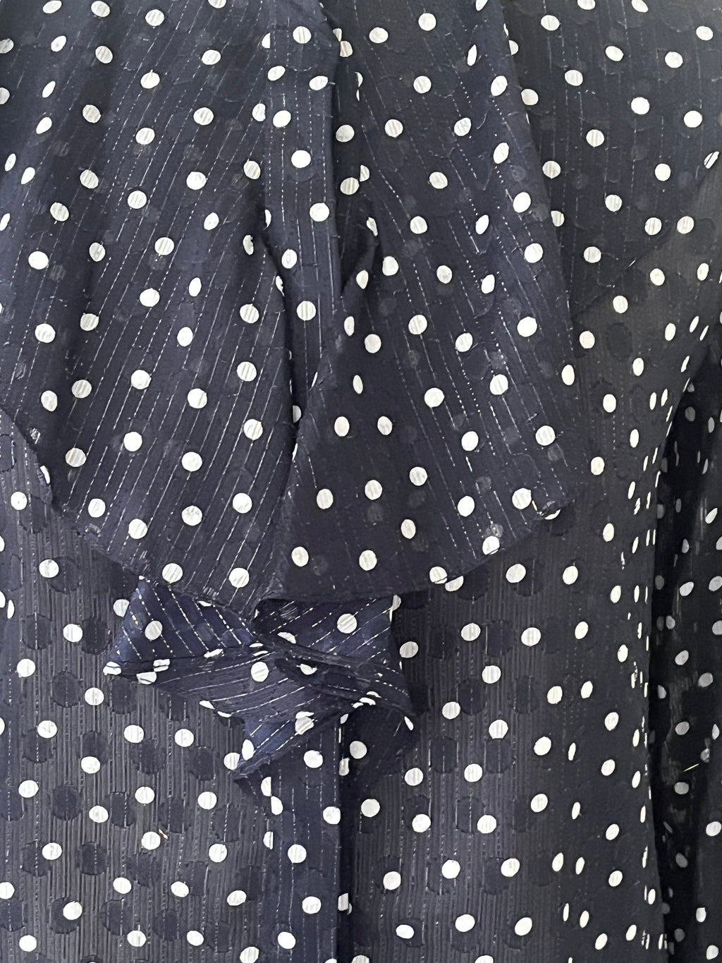 Sandro Navy Polka Blouse Size 1