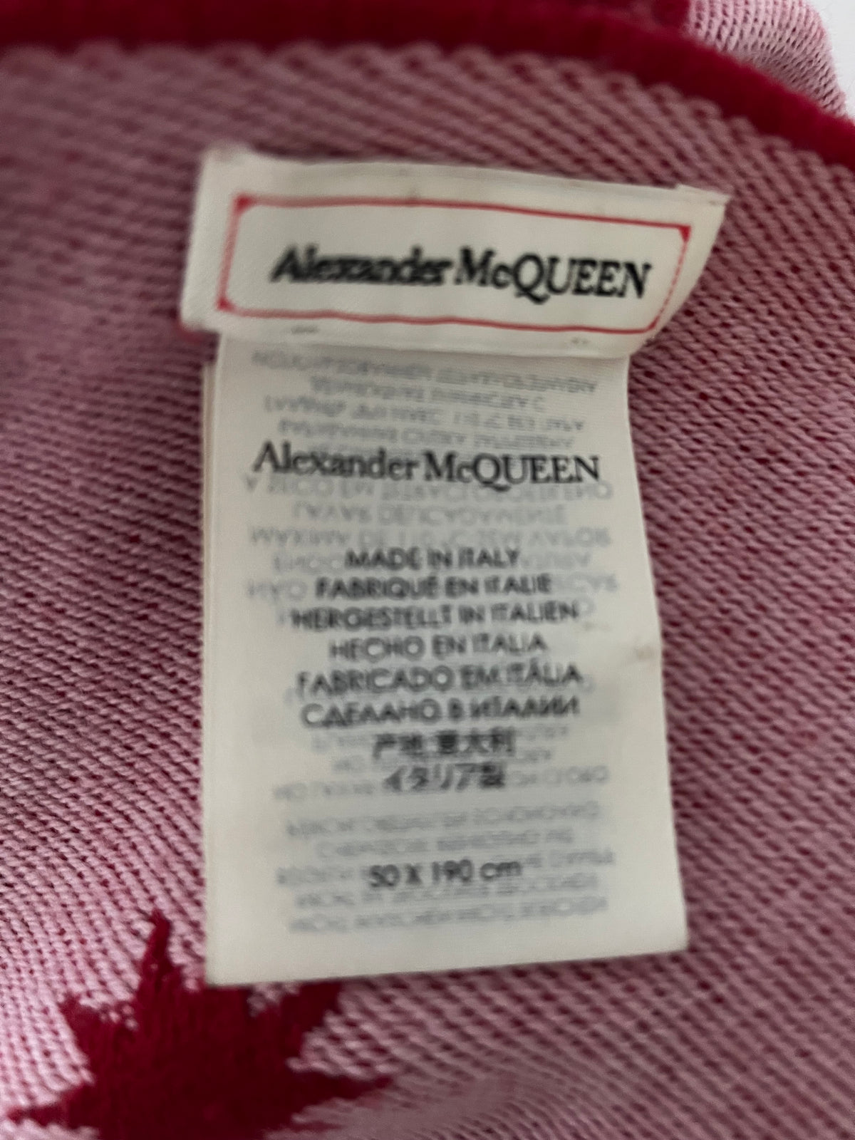 Alexander McQueen Wool Scarf