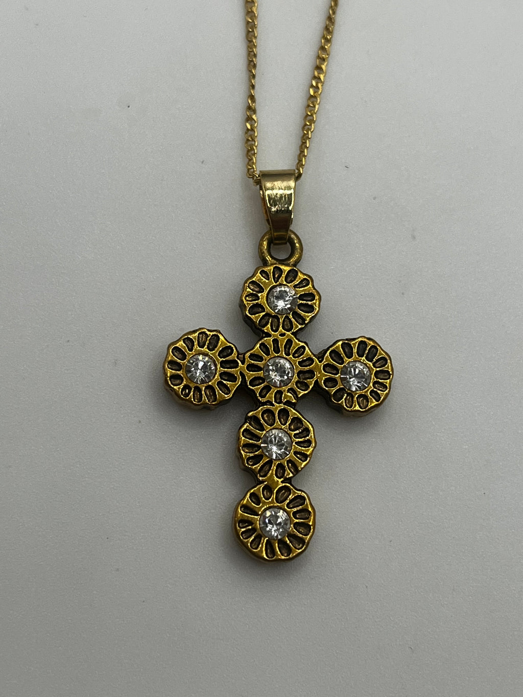 Repurposed Dolce & Gabbana Diamante Cross Necklace