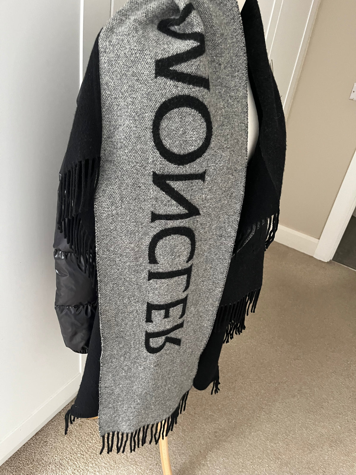 Moncler Wool Shawl Coat Size L