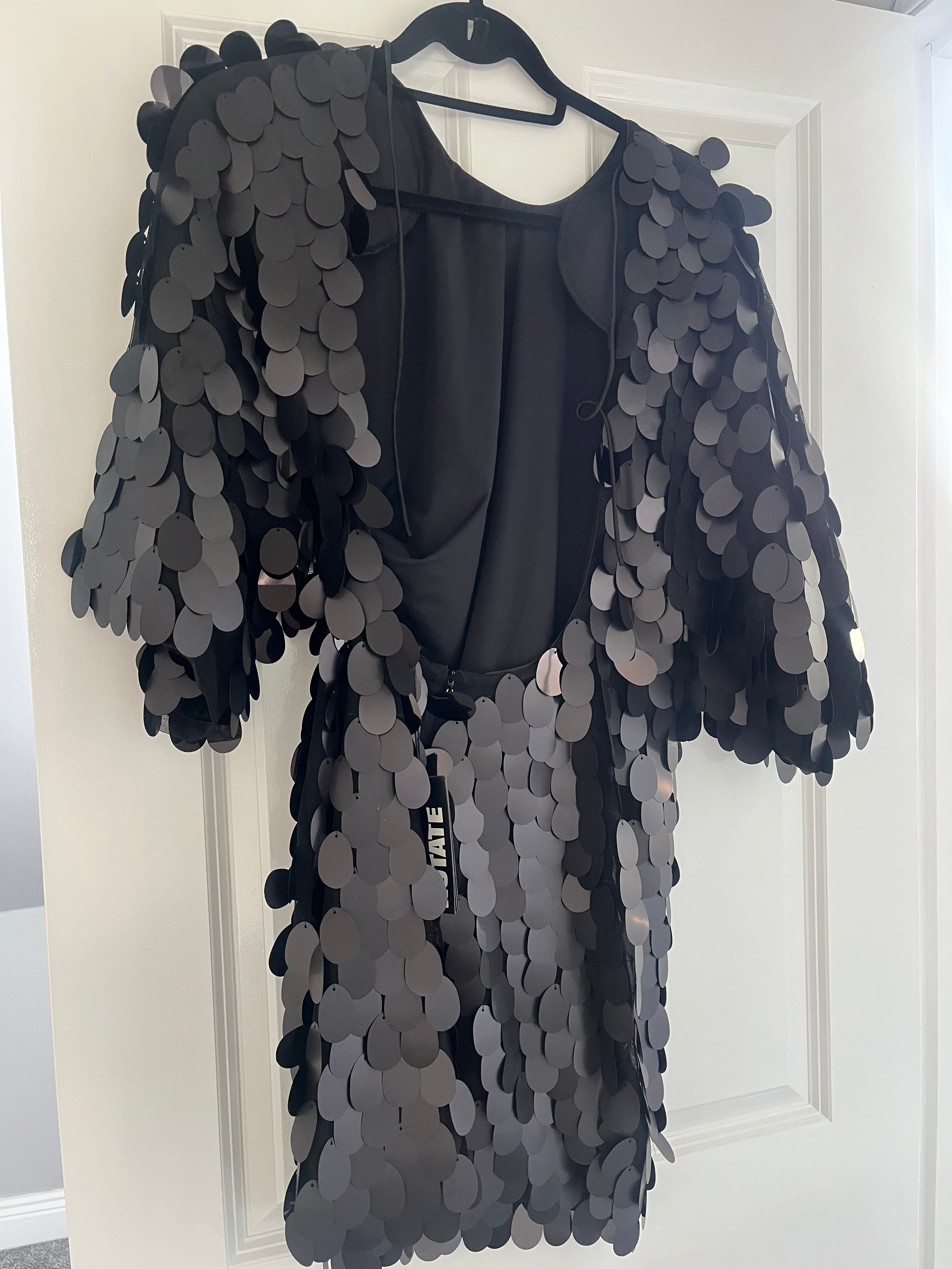Rotate Black Sequin Dress Size 38