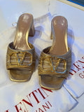 Gold Valentino Mules Size 37