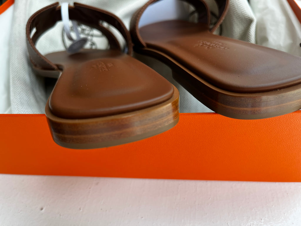 Hermes Oran Sandals Size 37