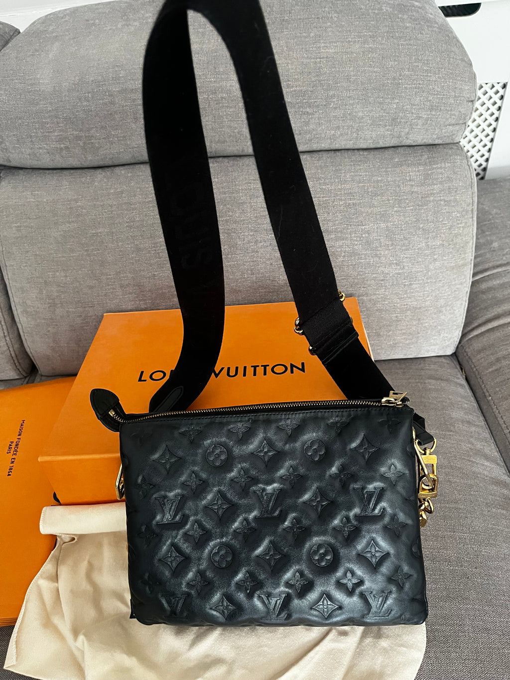 Louis Vuitton Black Coussin Bag