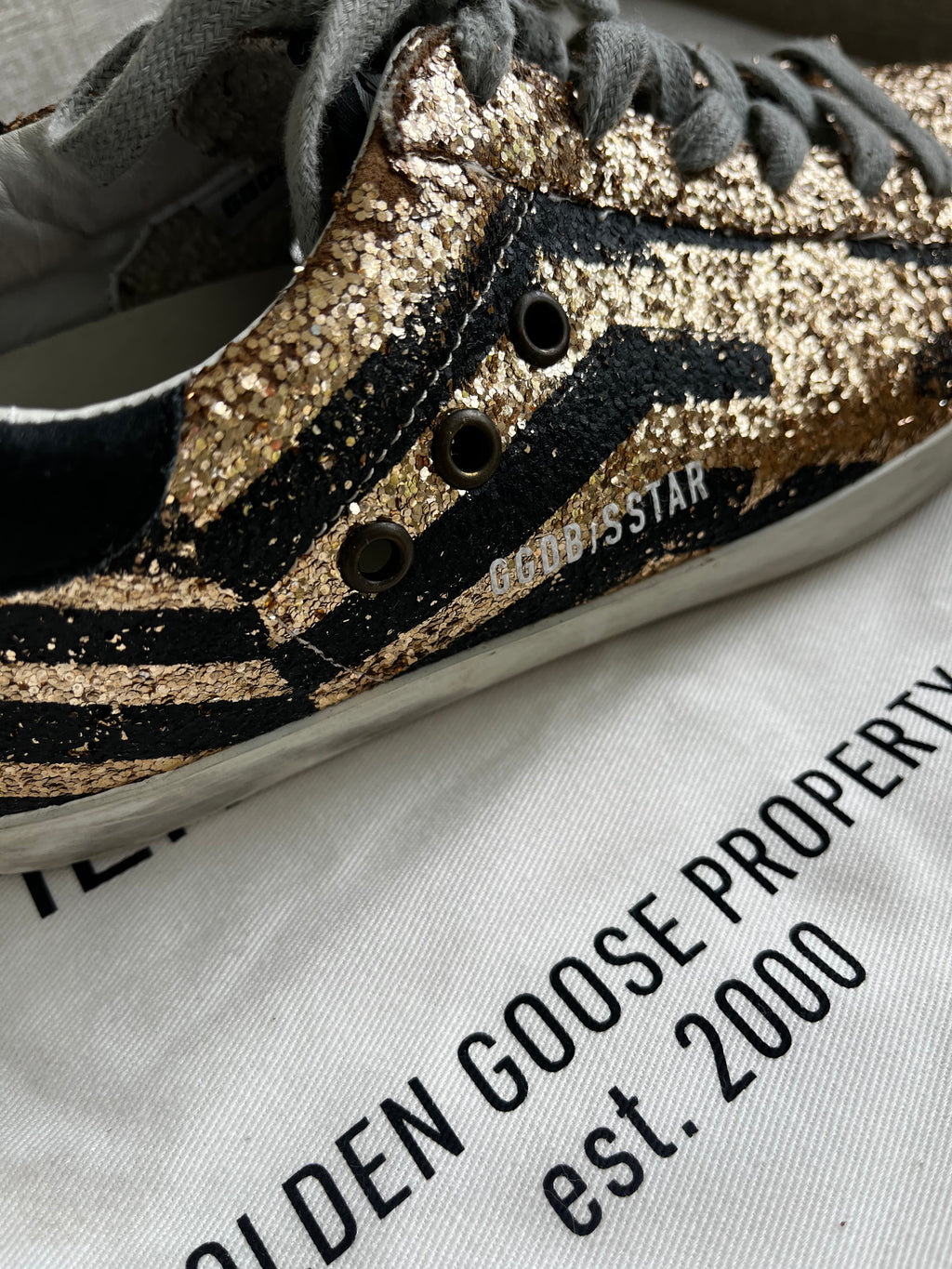 Golden Goose Glitter Superstars Size 38