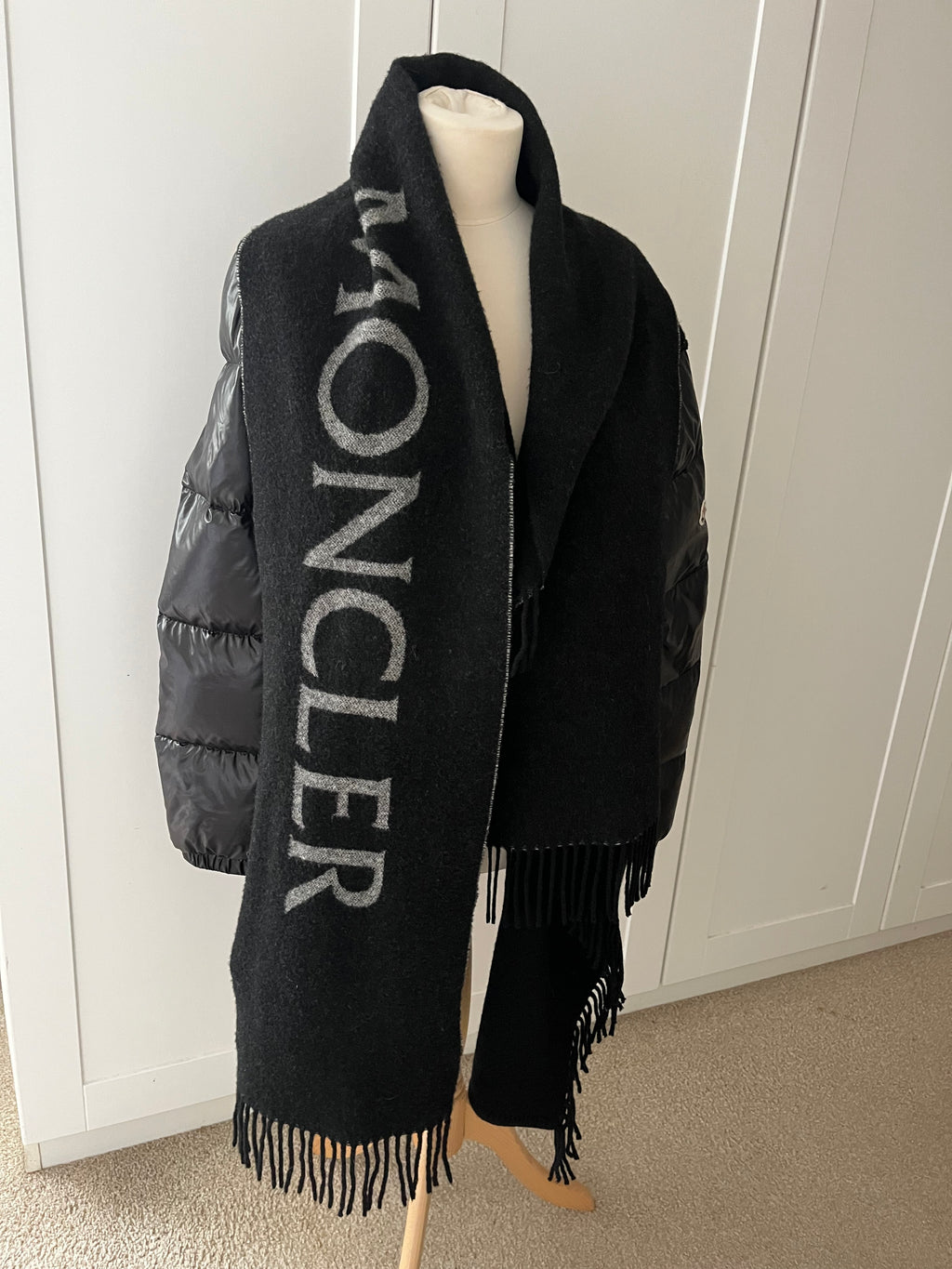 Moncler Wool Shawl Coat Size L