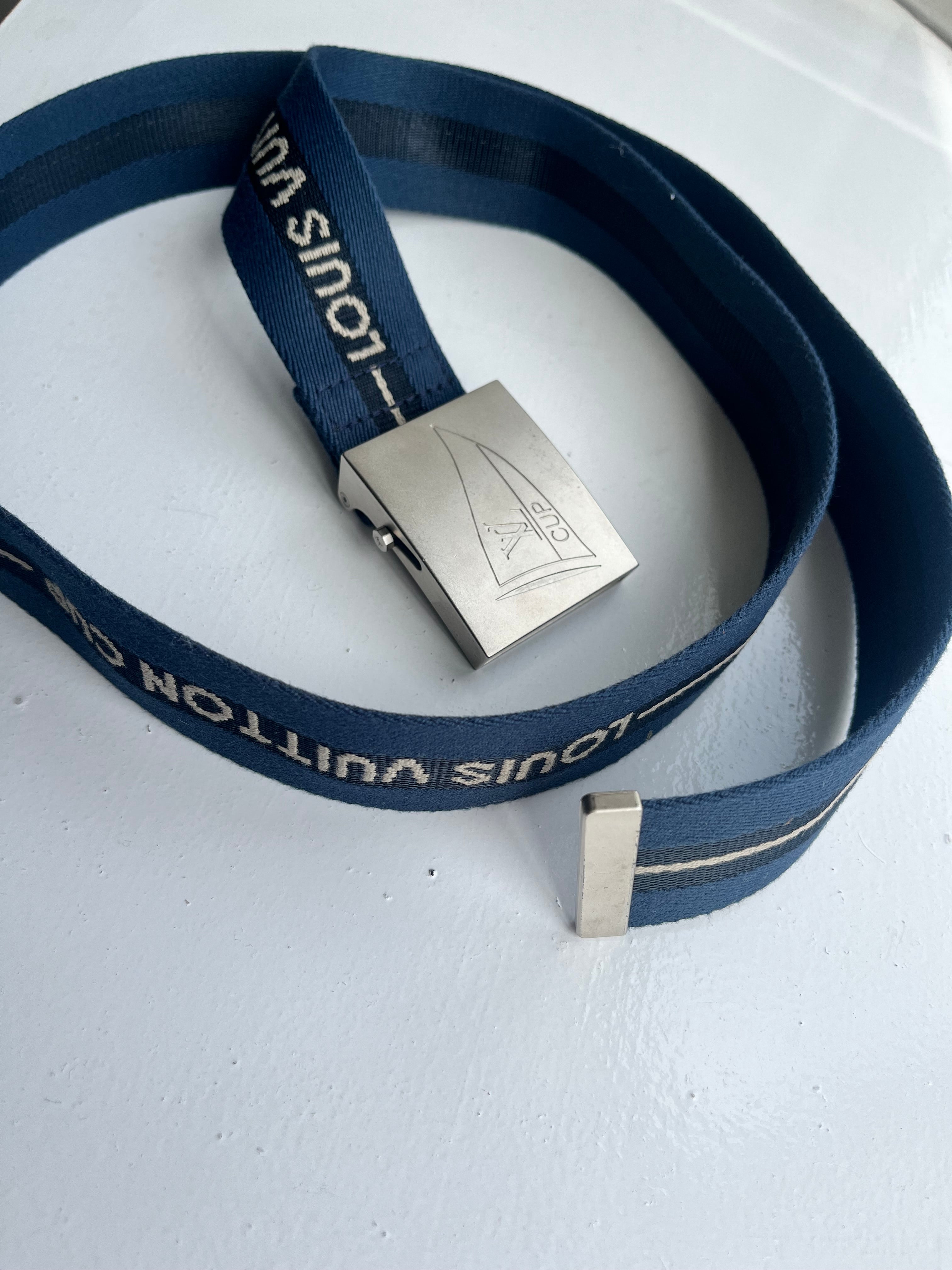 Navy Louis Vuitton Cup Belt