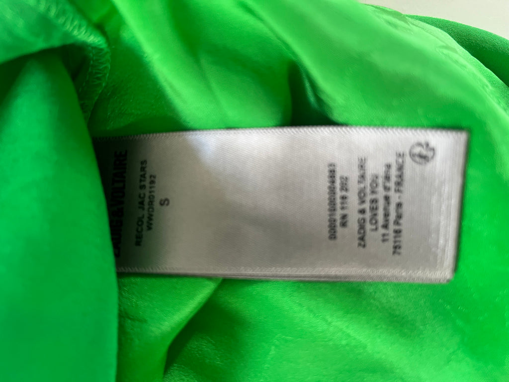 Zadig & Voltaire Green Silk Dress Size S
