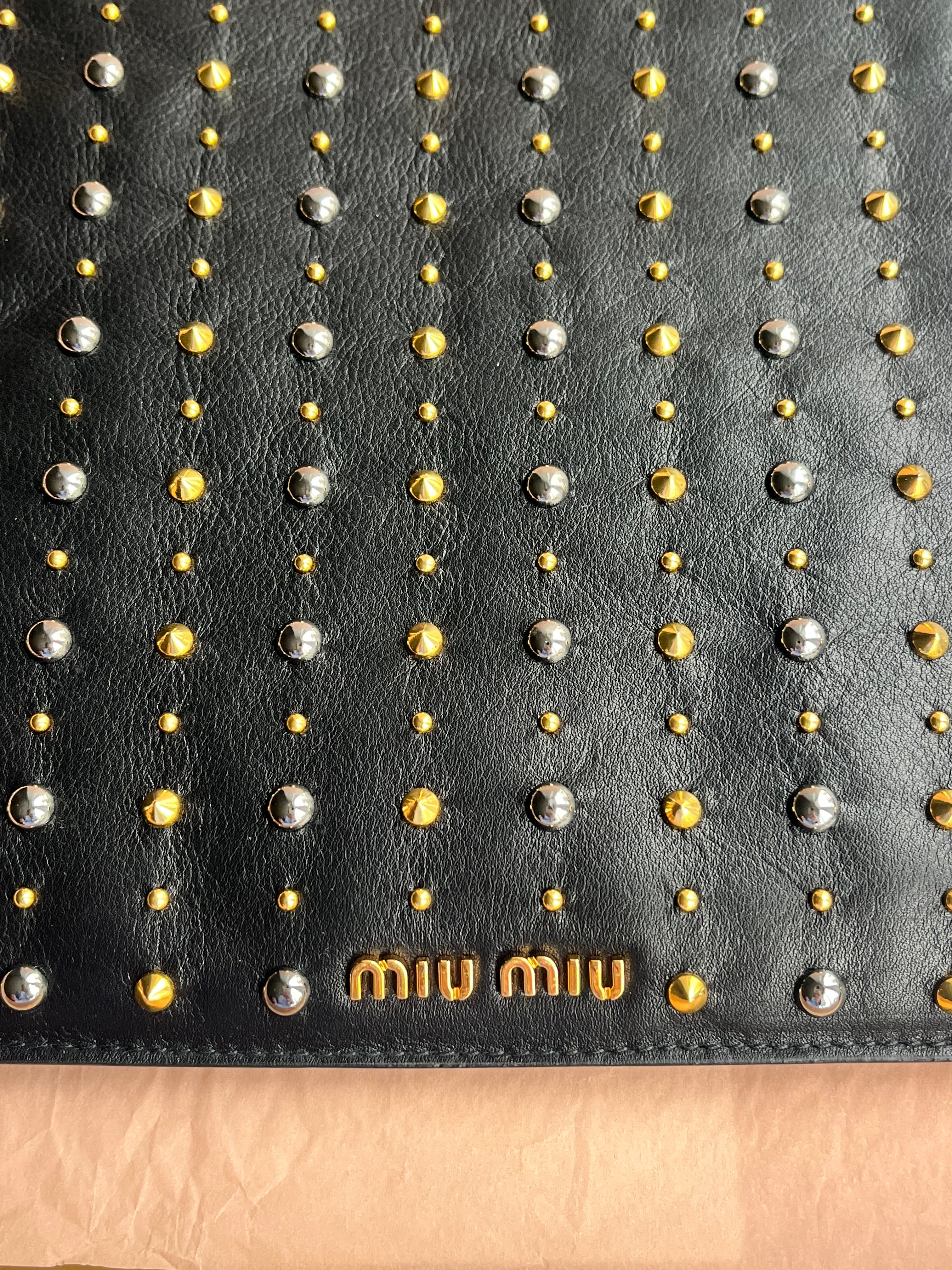 Miu Miu Back Studded IPad Case