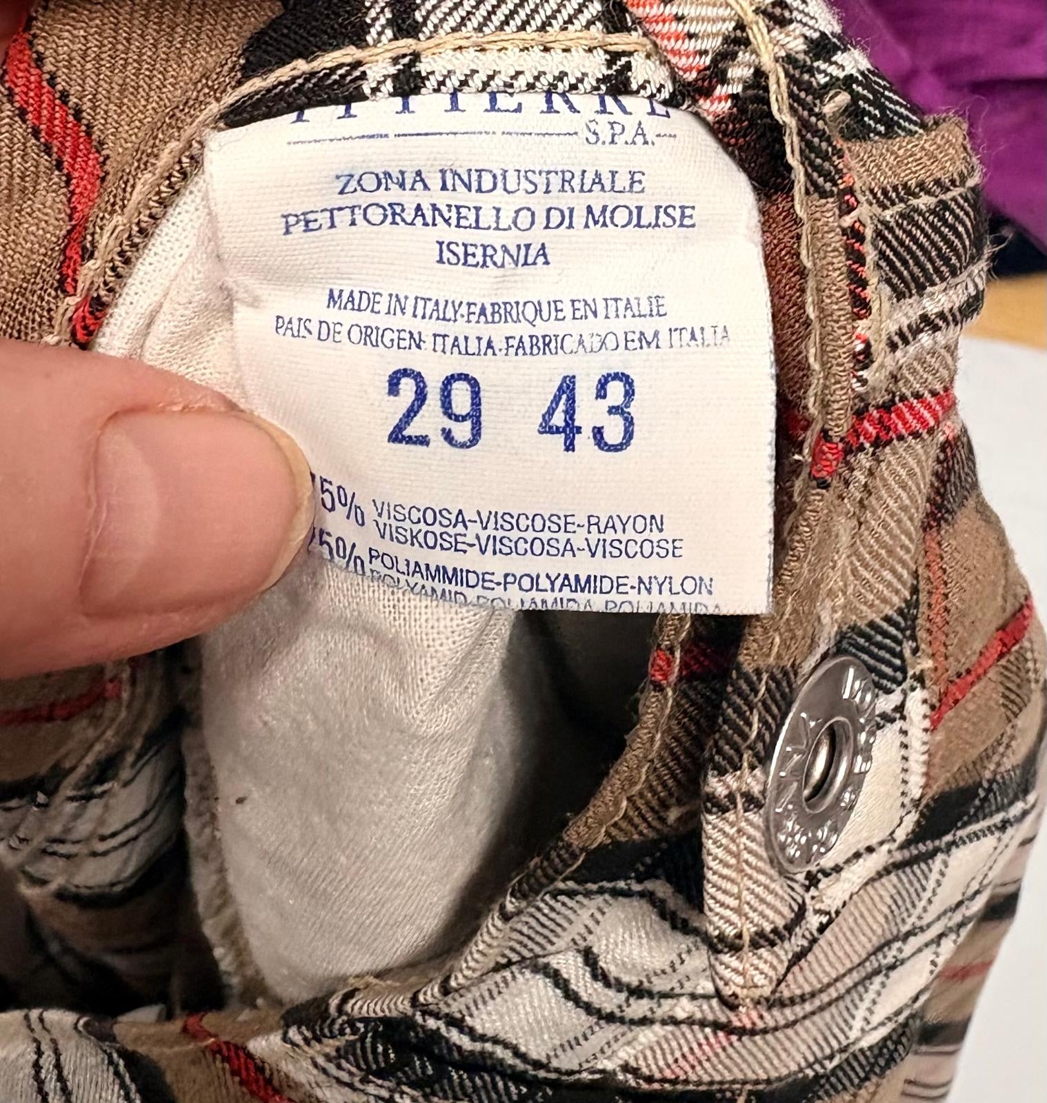 Dolce & Gabbana Plaid Jeans Size 8/10