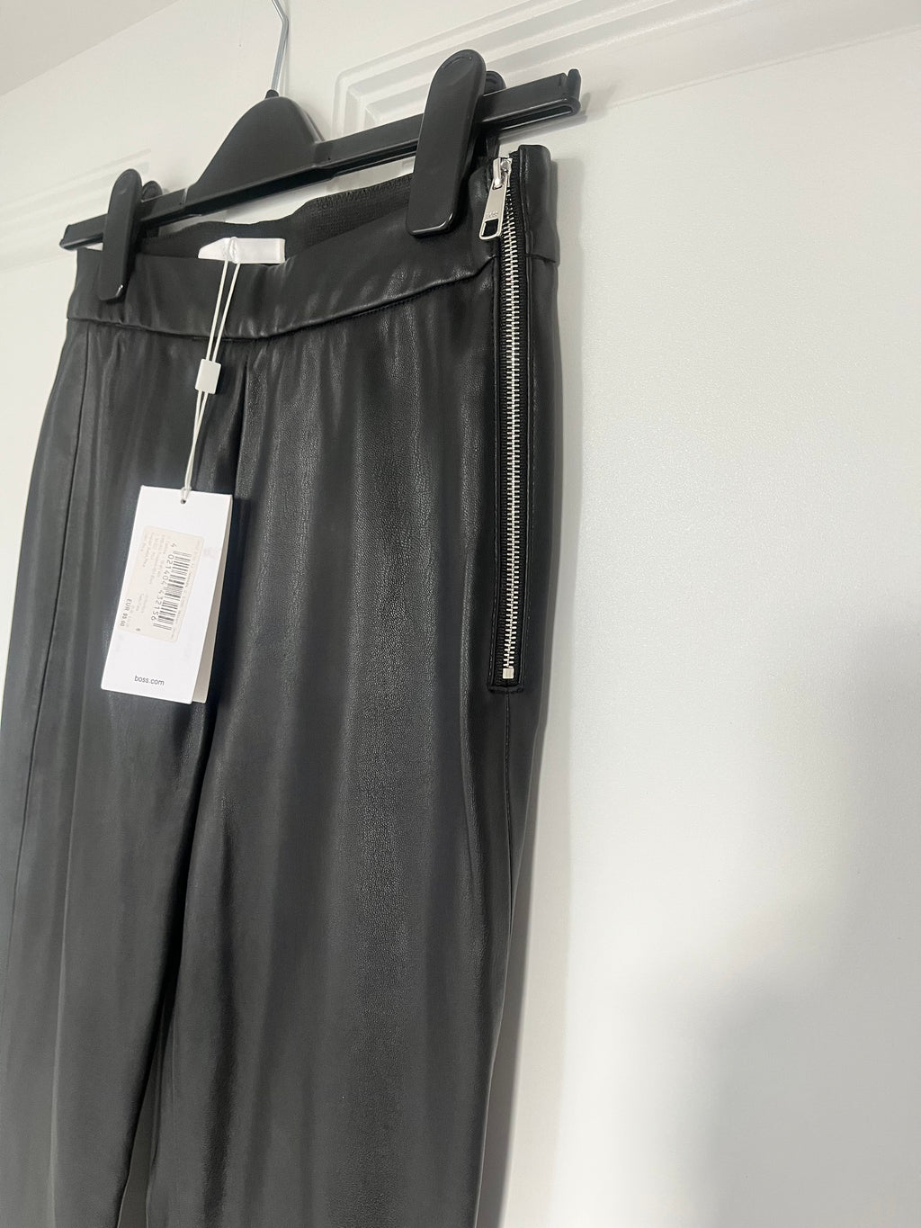 Boss Faux Leather Trousers Size 6