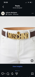 Moschino Brown Leather Belt