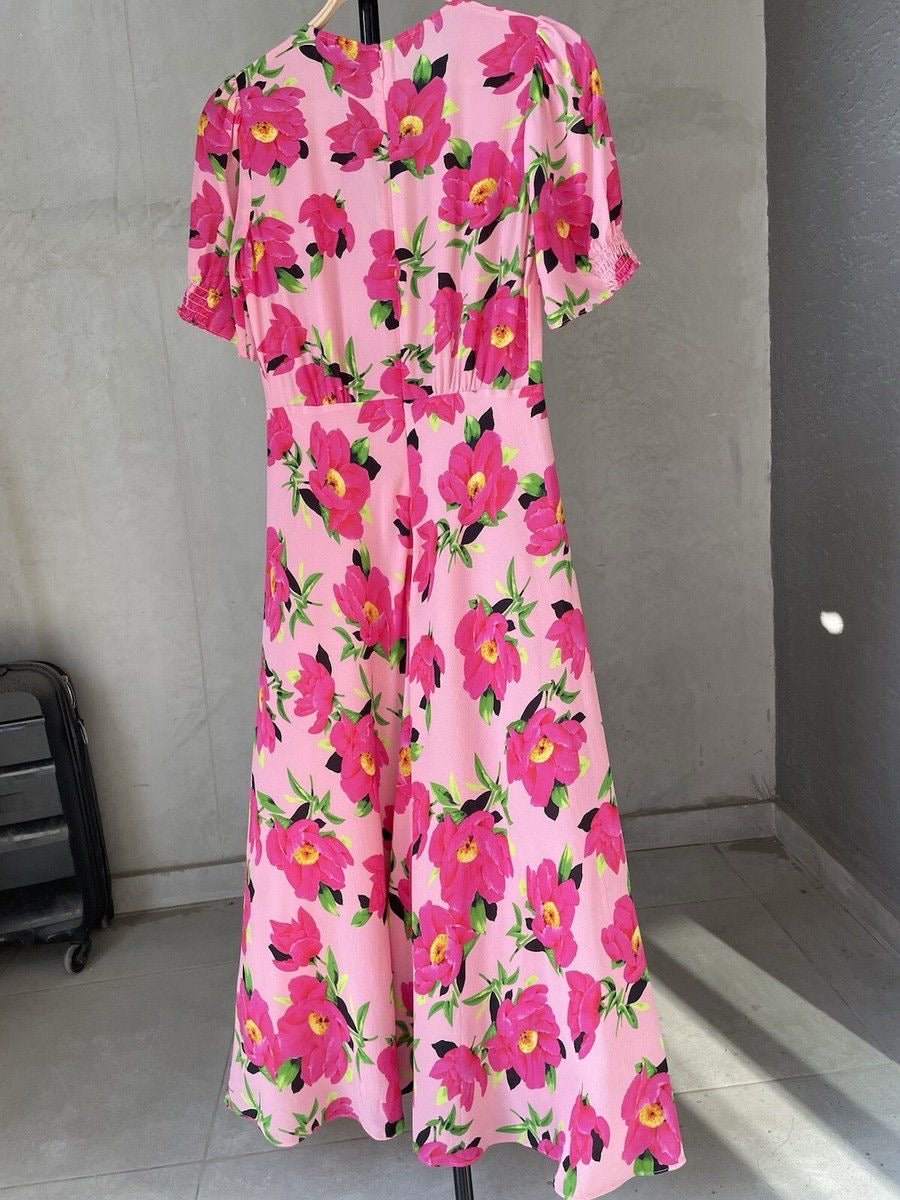 The Kooples Pink Silk Dress Size 2 (10)