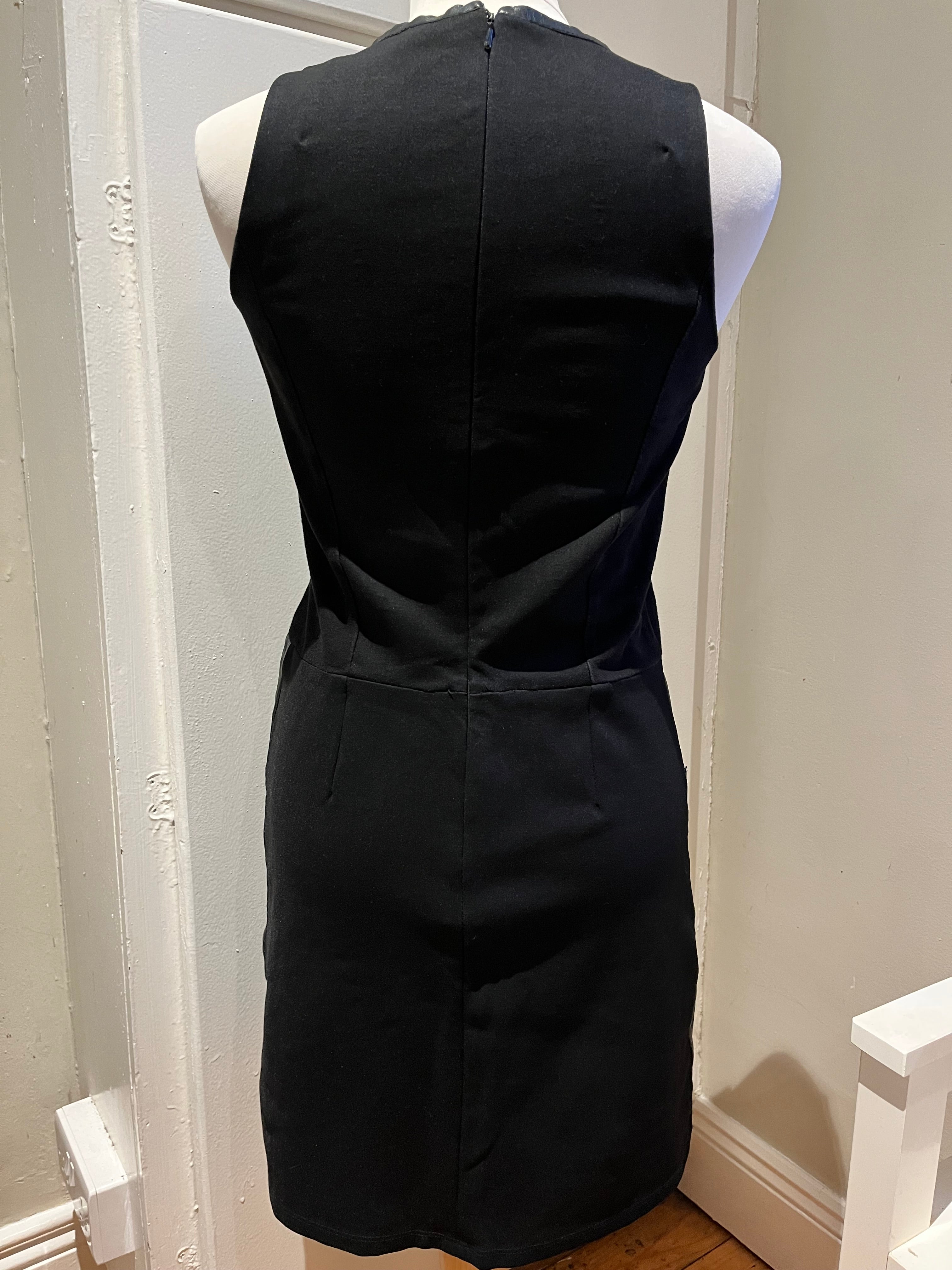 Maje Black Leather Dress Size S
