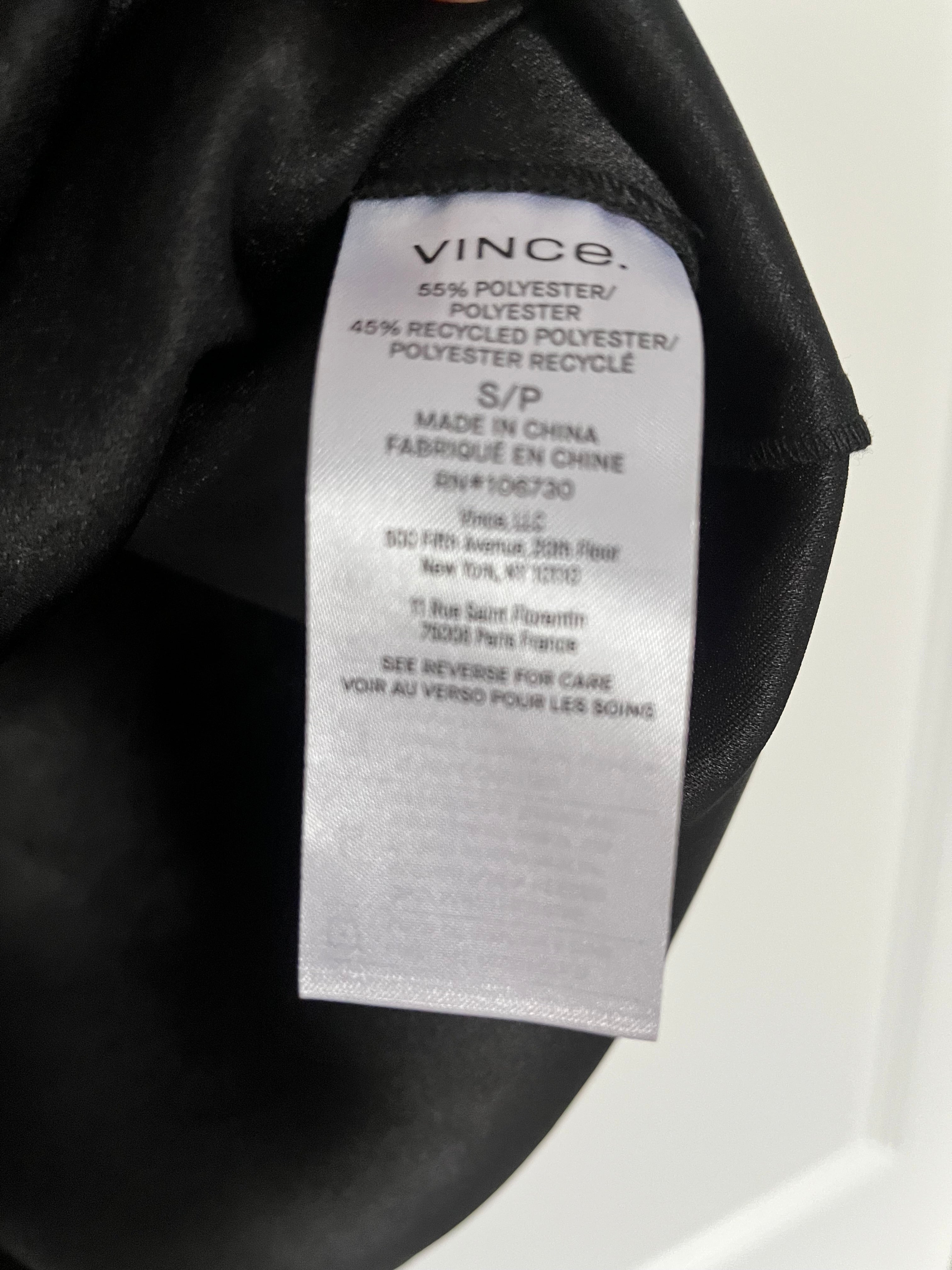 Vince Black Top Size S
