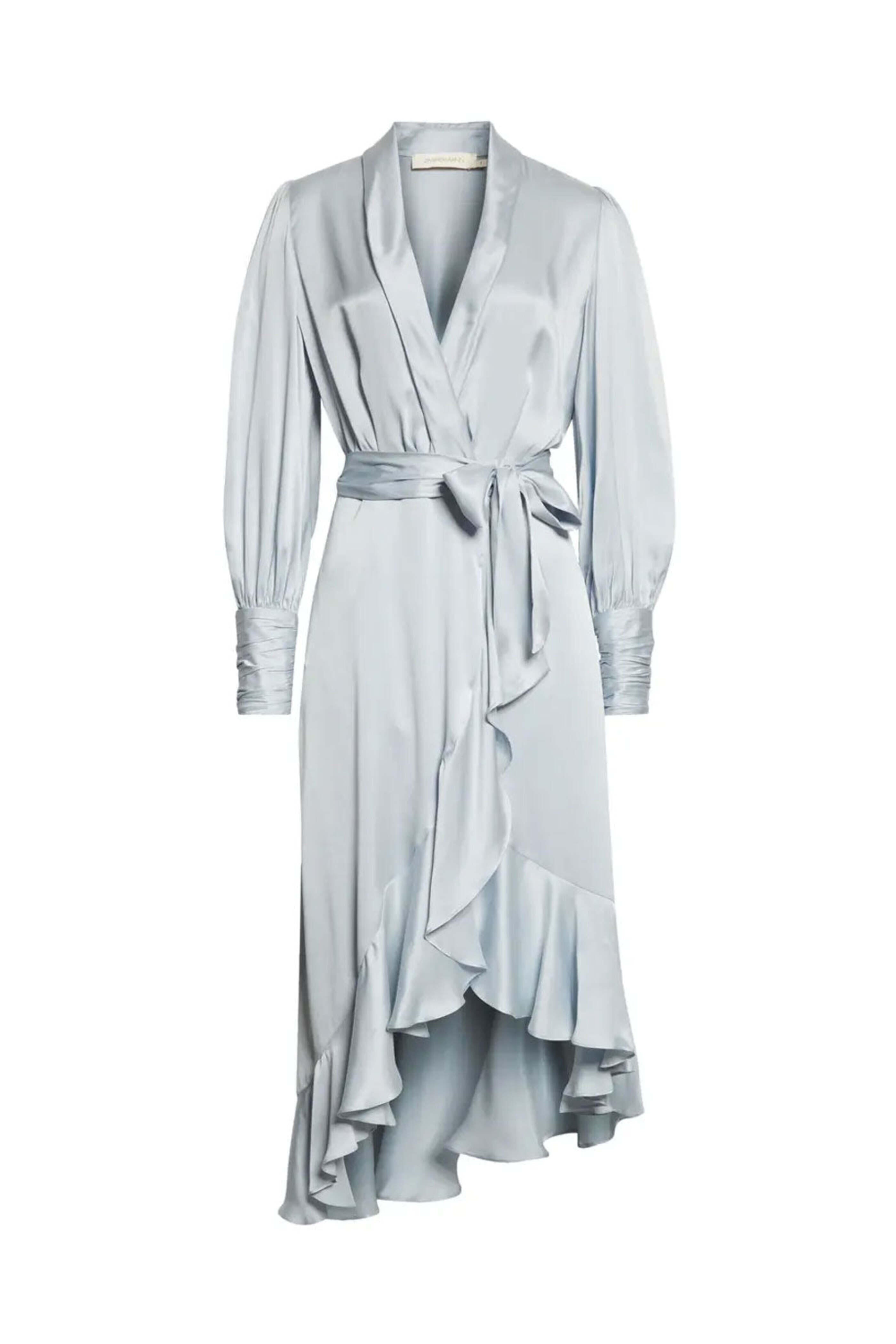 Zimmermann Ice Blue Wrap Dress Size 1