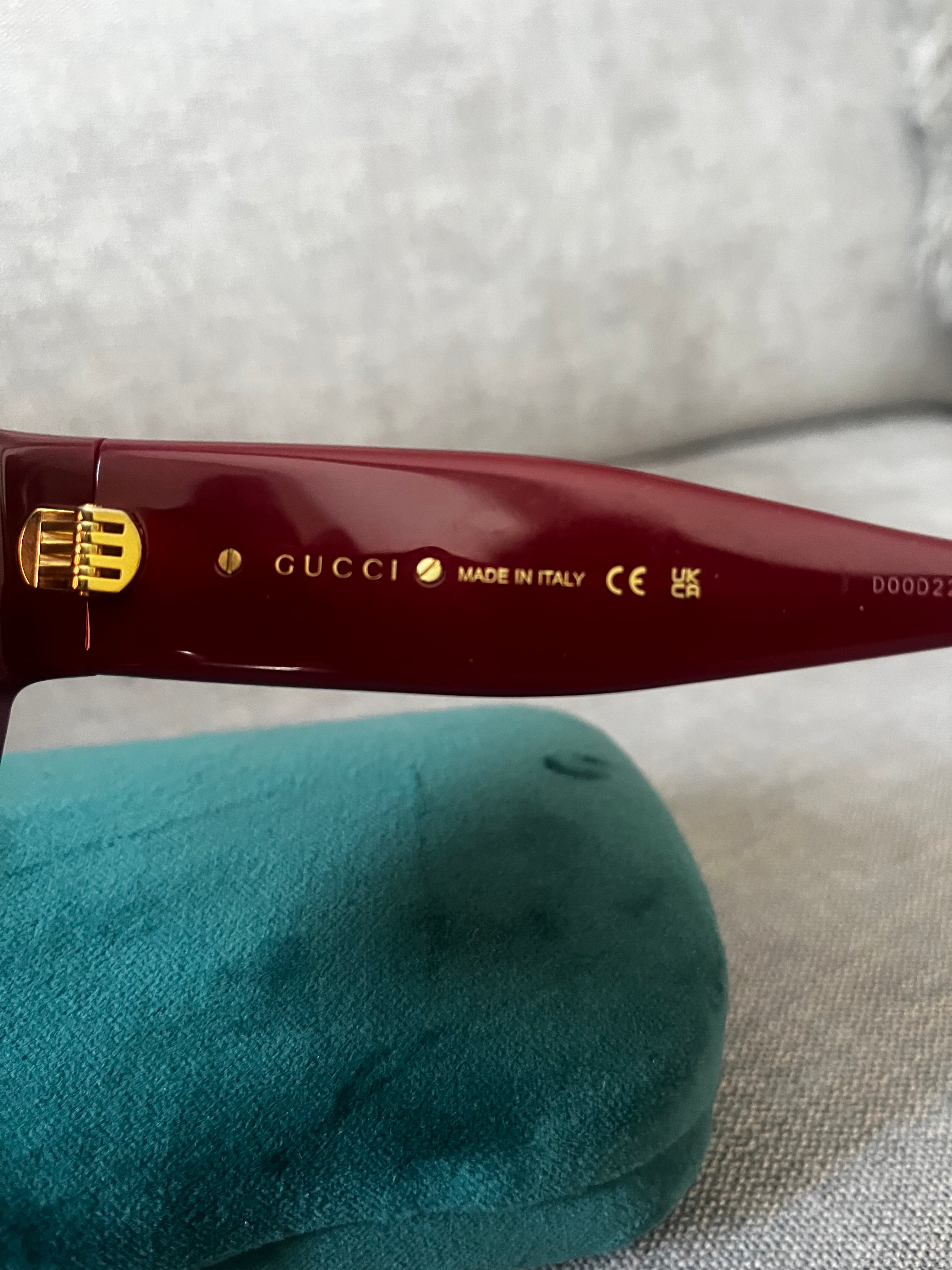 Gucci Bordeaux Red Sunglasses