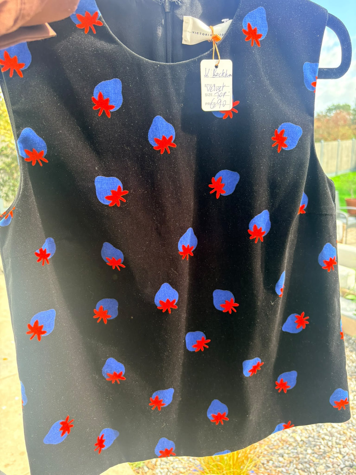 Victoria Victoria Beckham Velvet Top Size 10