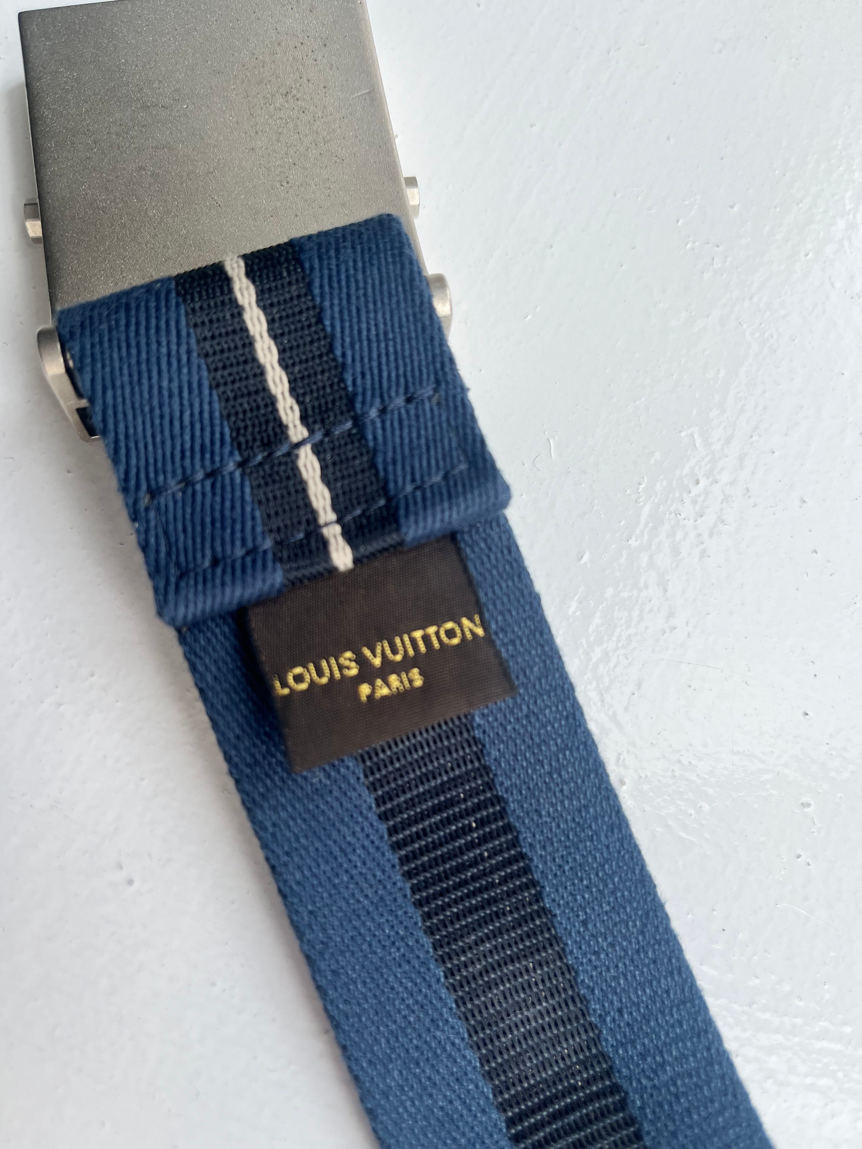 Navy Louis Vuitton Cup Belt