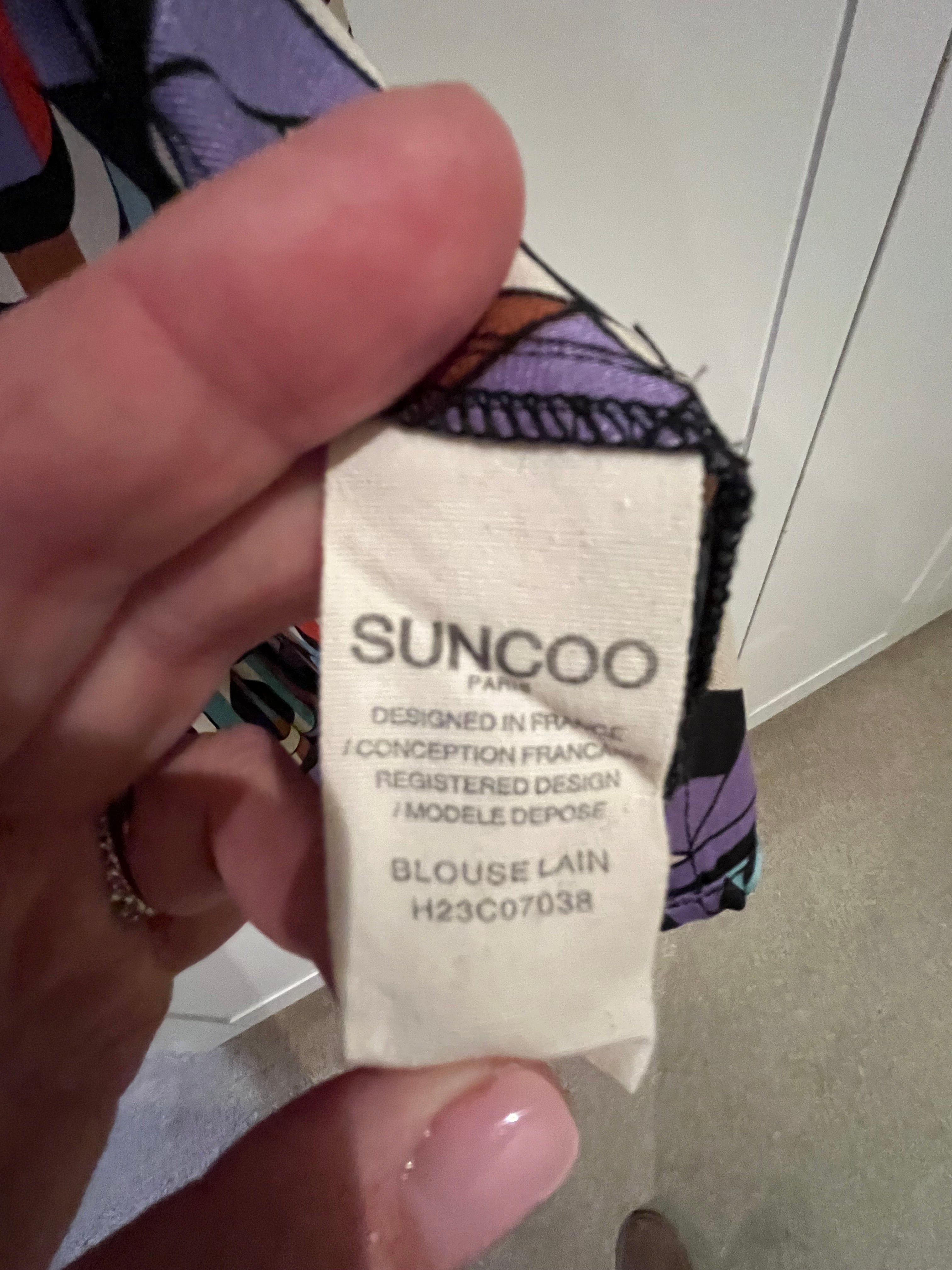 Suncoo Paris 2 Piece Blouse & Trousers Size M/L