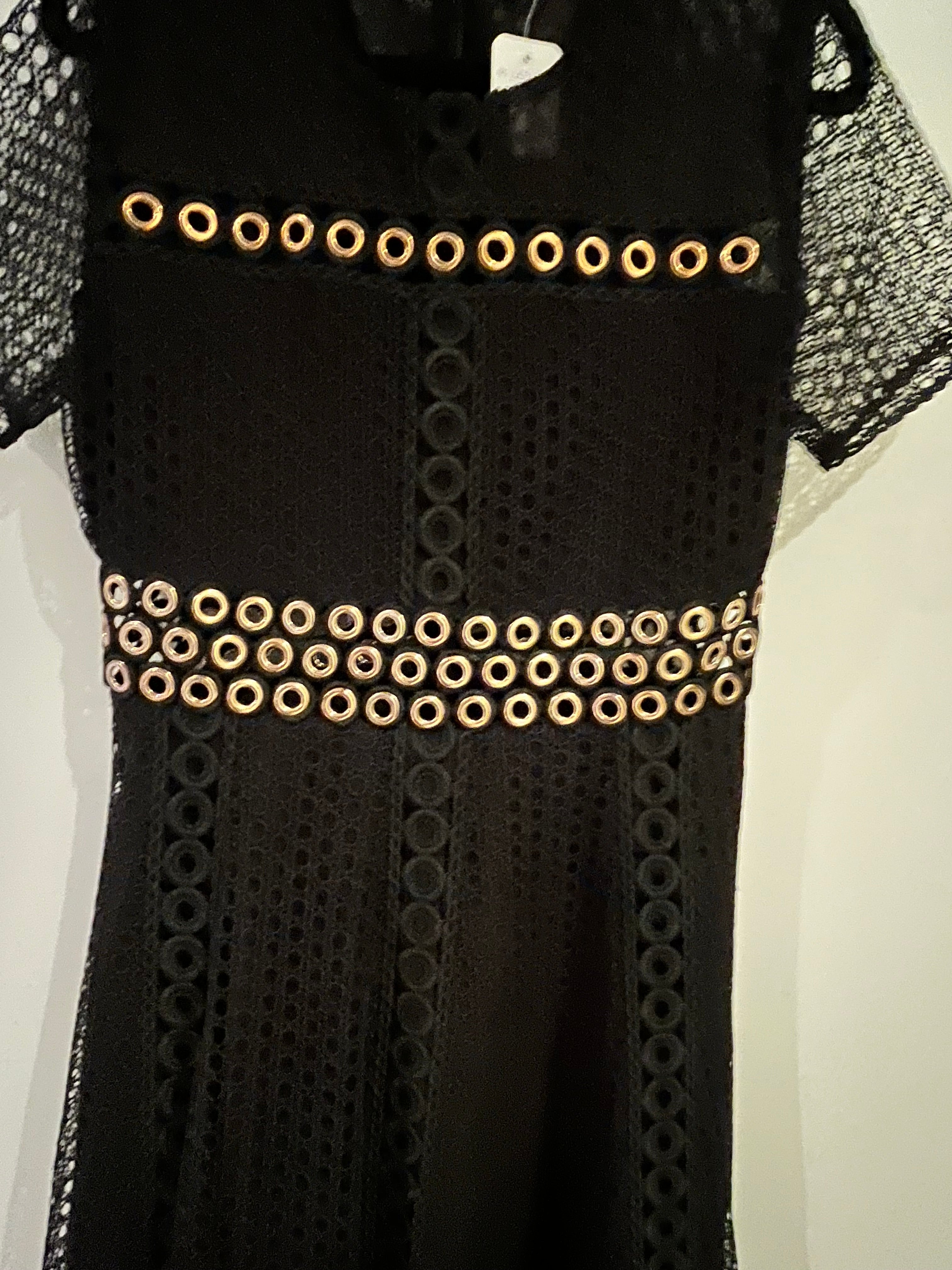 Maje Black Lace Dress Size 38