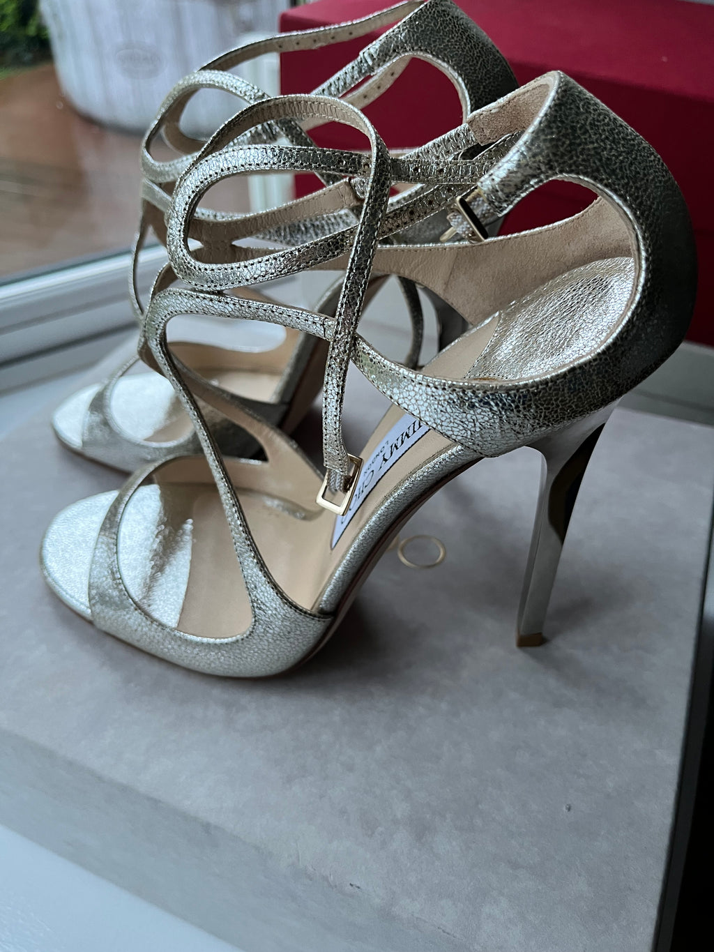 Jimmy Choo Champagne ‘Lance’ Sandals Size 39