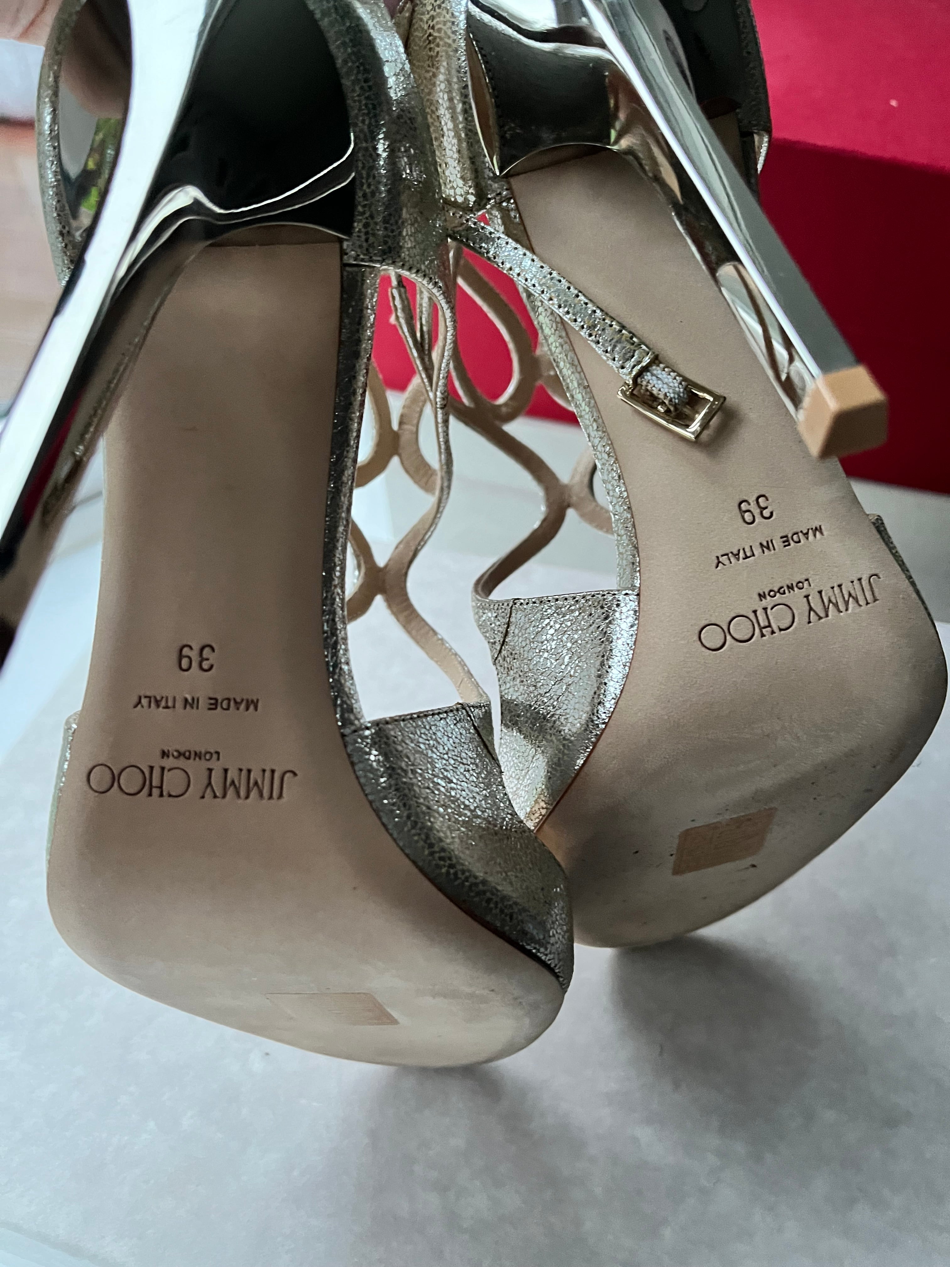 Jimmy Choo Champagne ‘Lance’ Sandals Size 39