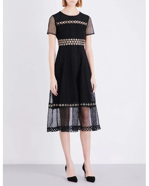 Maje Black Lace Dress Size 38