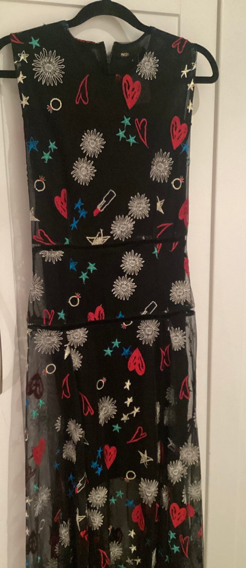 Maje Rosia Hearts Dress Size 1 XS
