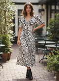 Rixo Zebra Print Dress Size S