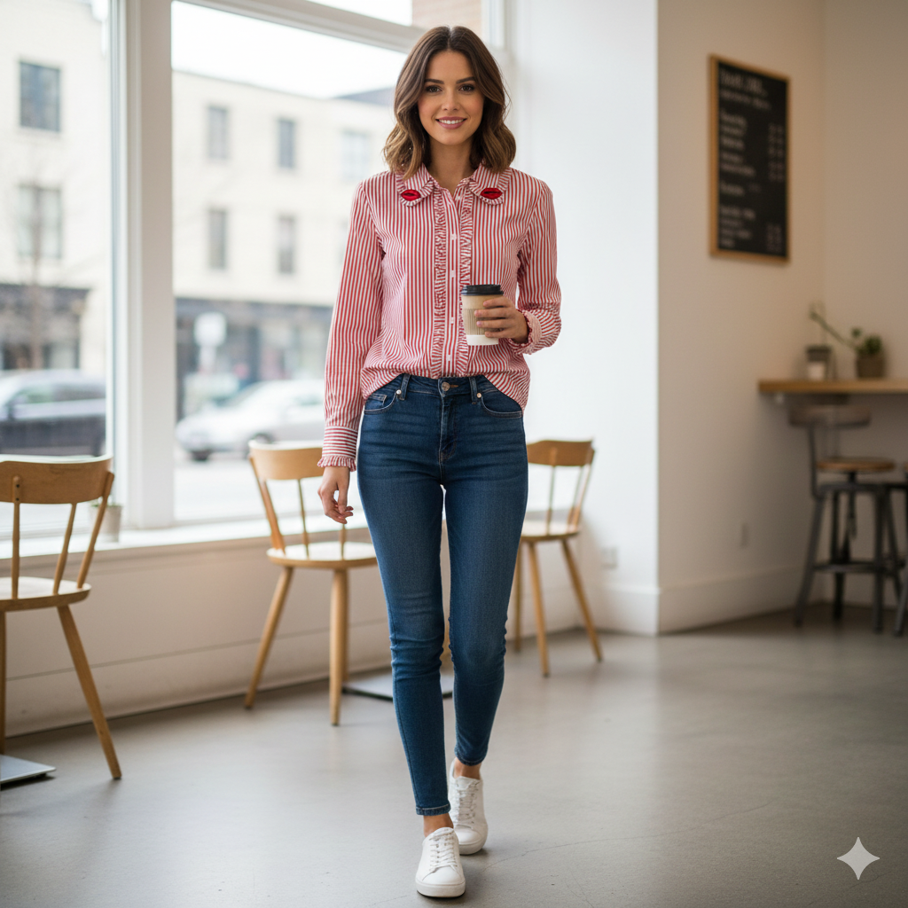 Parosh Stripe Blouse Size S