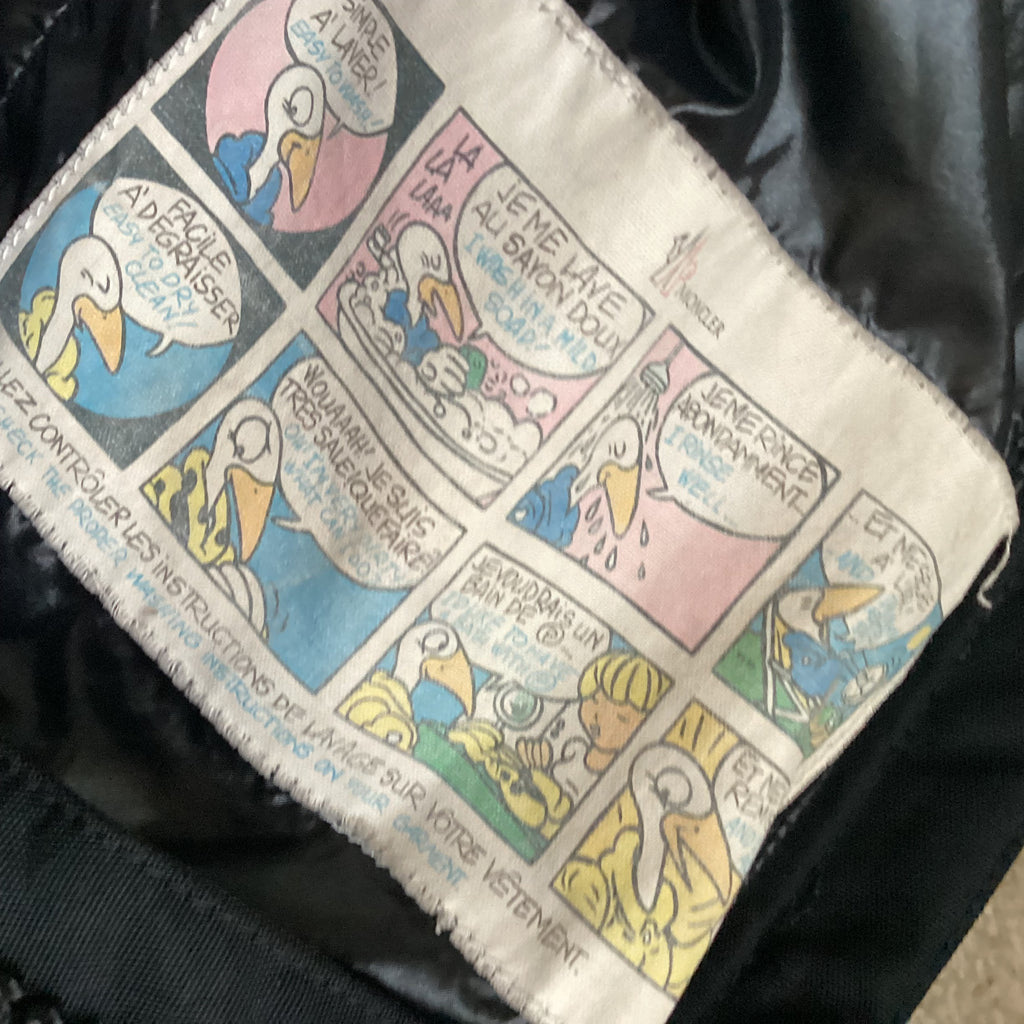 Moncler Black Fur Hood Parka Size 2