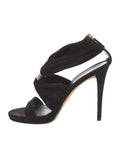 Gucci Black Suede ‘Carrie’ Sandals Size 37