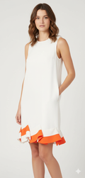 Victoria Beckham Ruffle Hem Dress Size 10