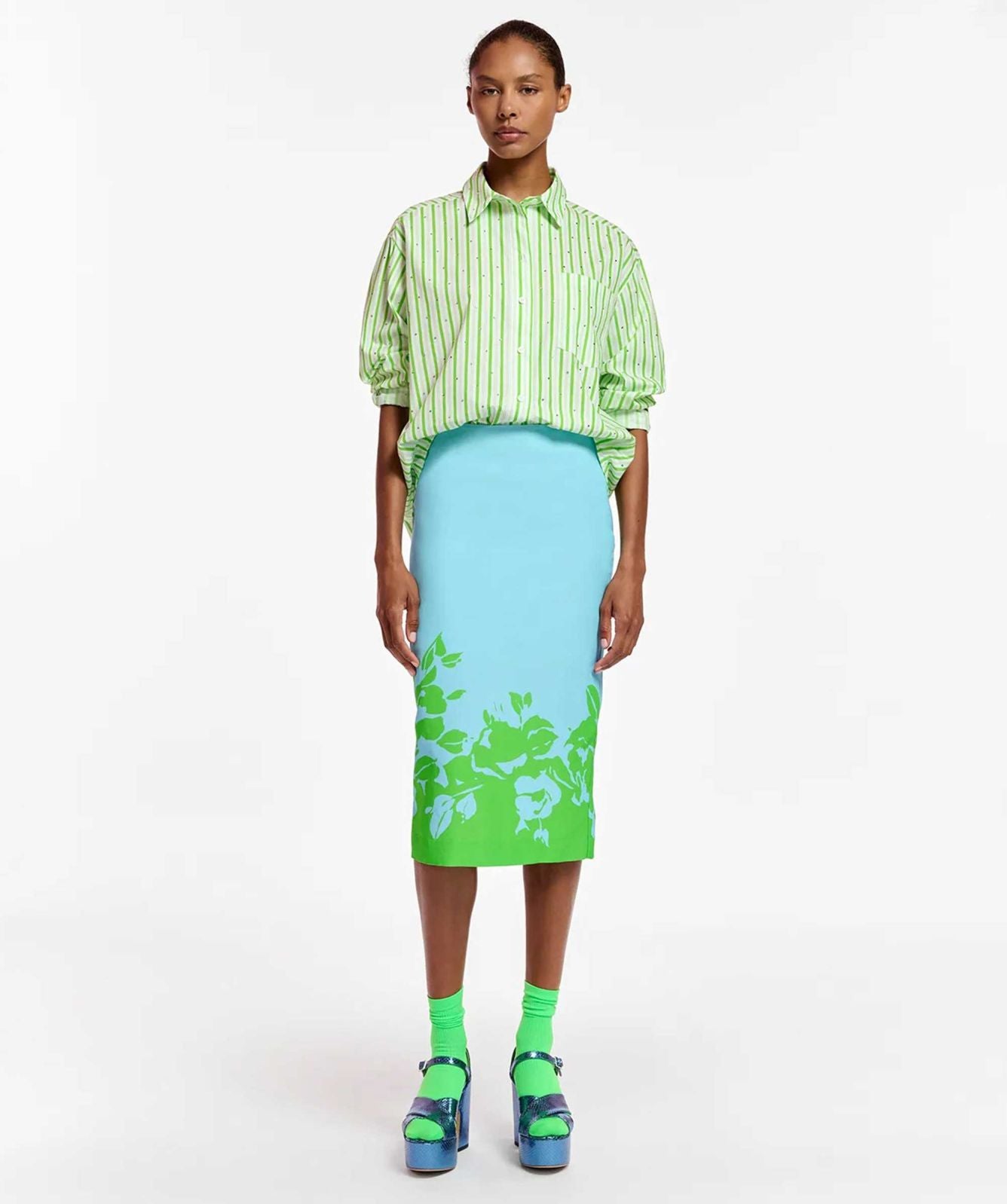 Essential Antwerp Green Stripe ‘Fevertree’ Shirt Size M