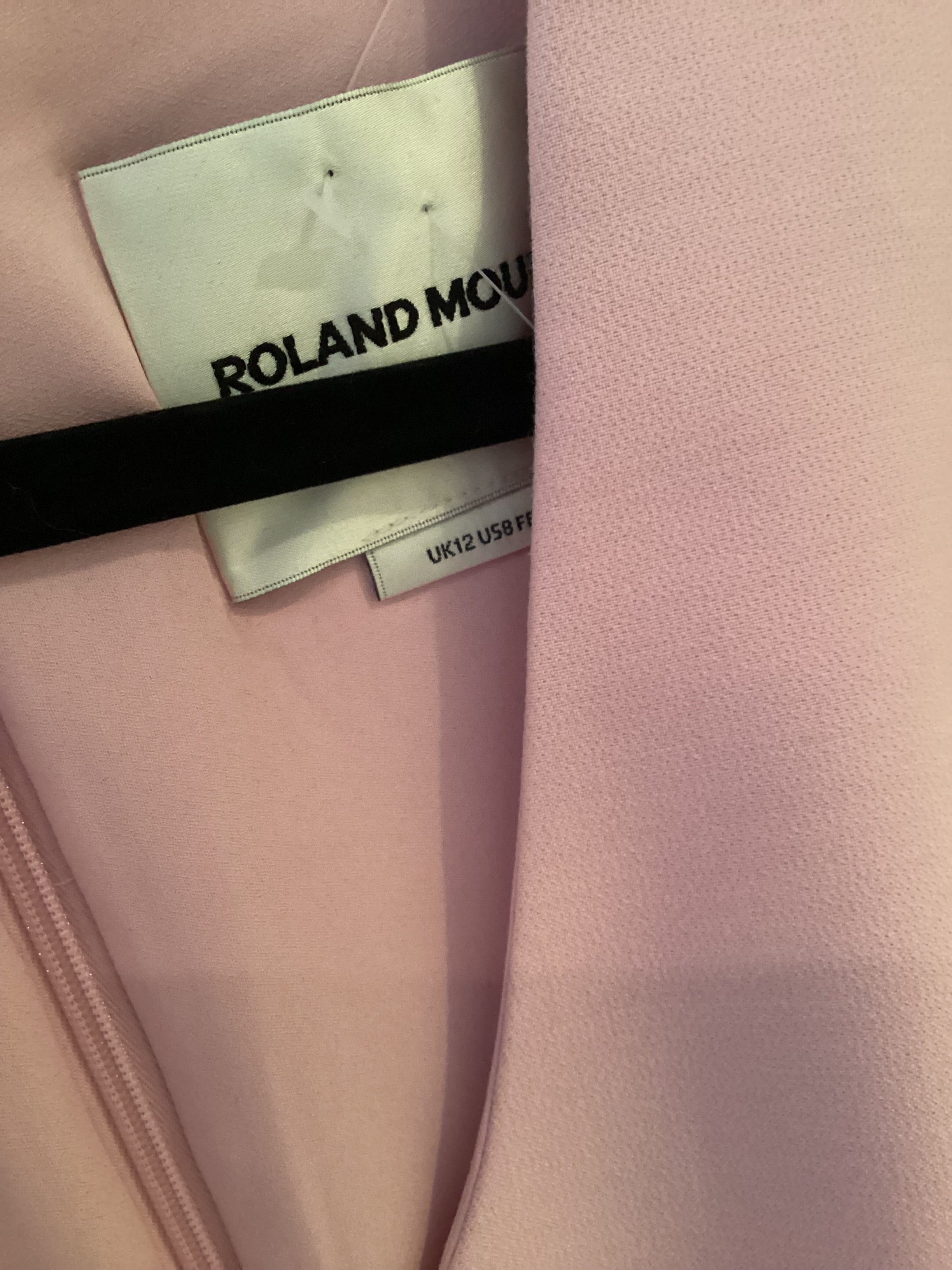 Roland Mouret Pink Fit and Flare Dress Size 12