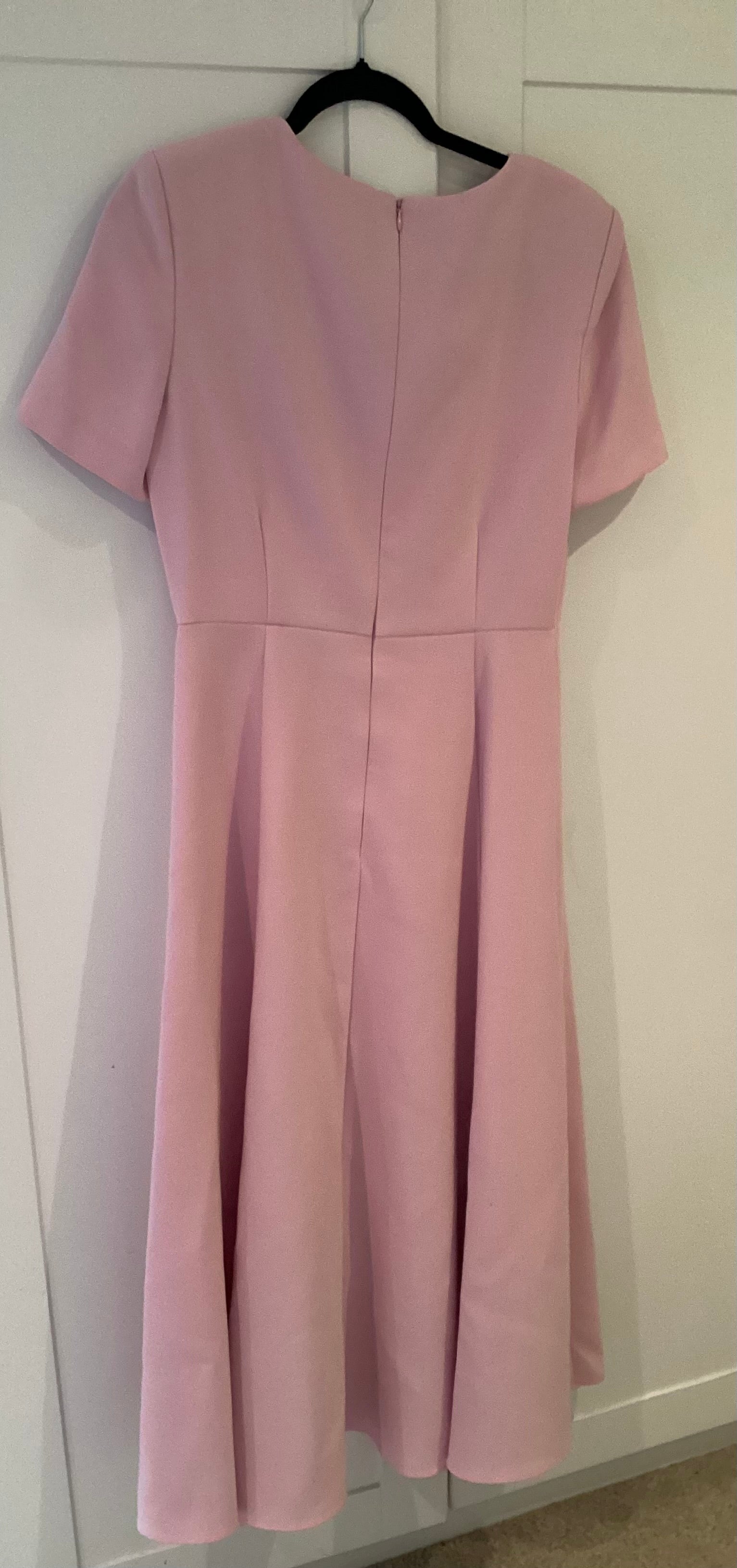Roland Mouret Pink Fit and Flare Dress Size 12