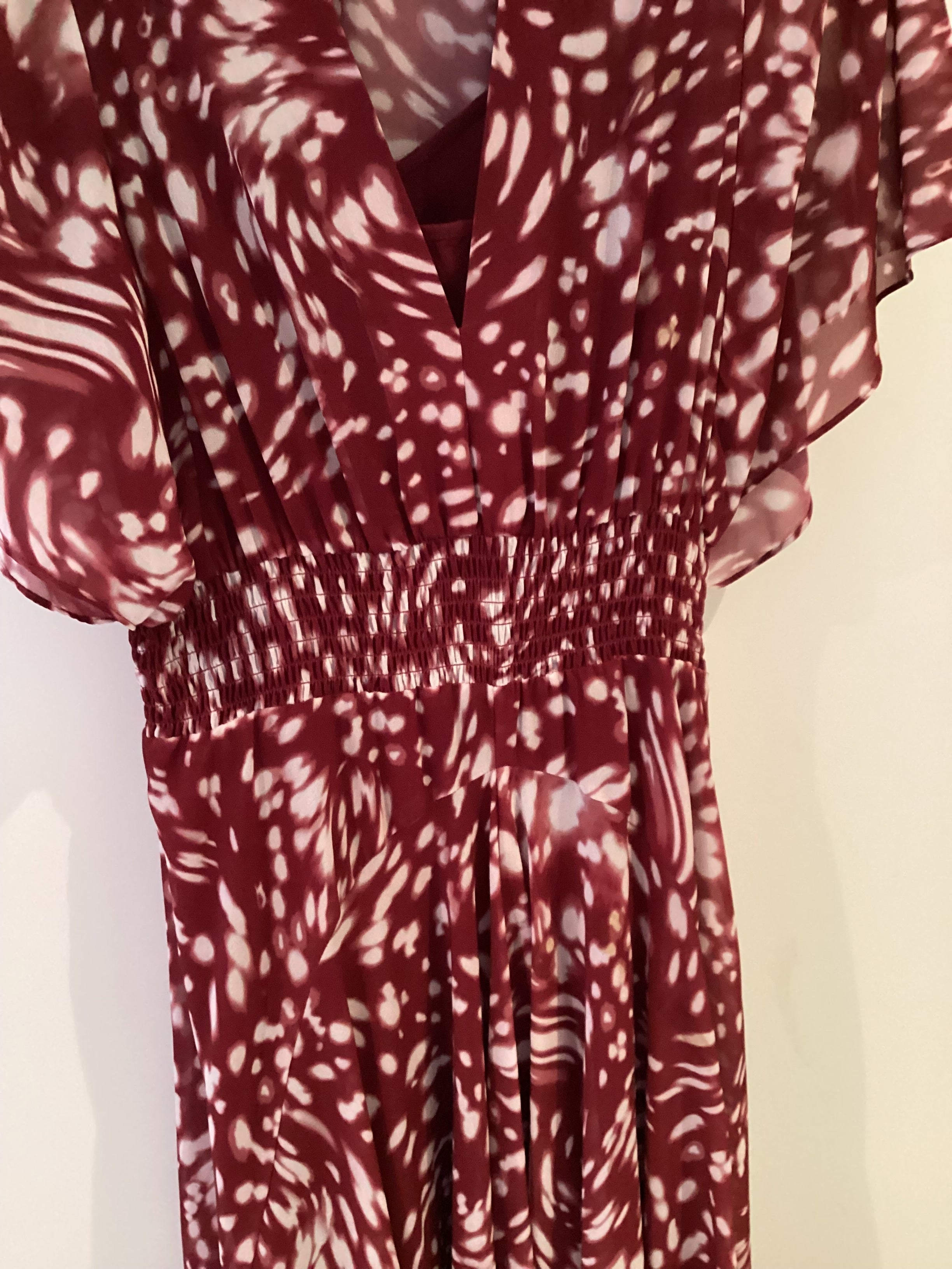 Maje ‘Richelle’ Red Chiffon Dress Size 38