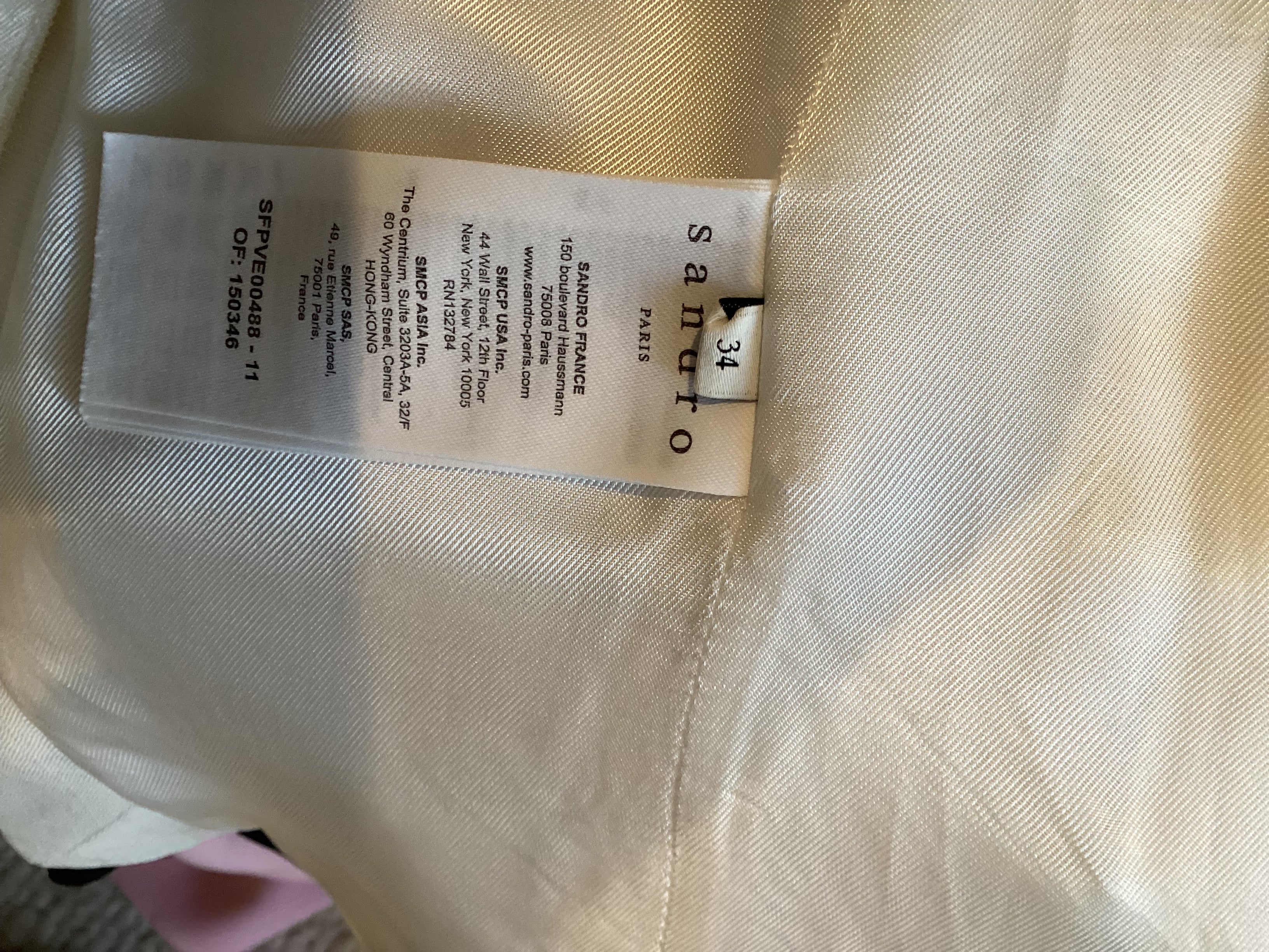 Sandro Cream Blazer Size 34