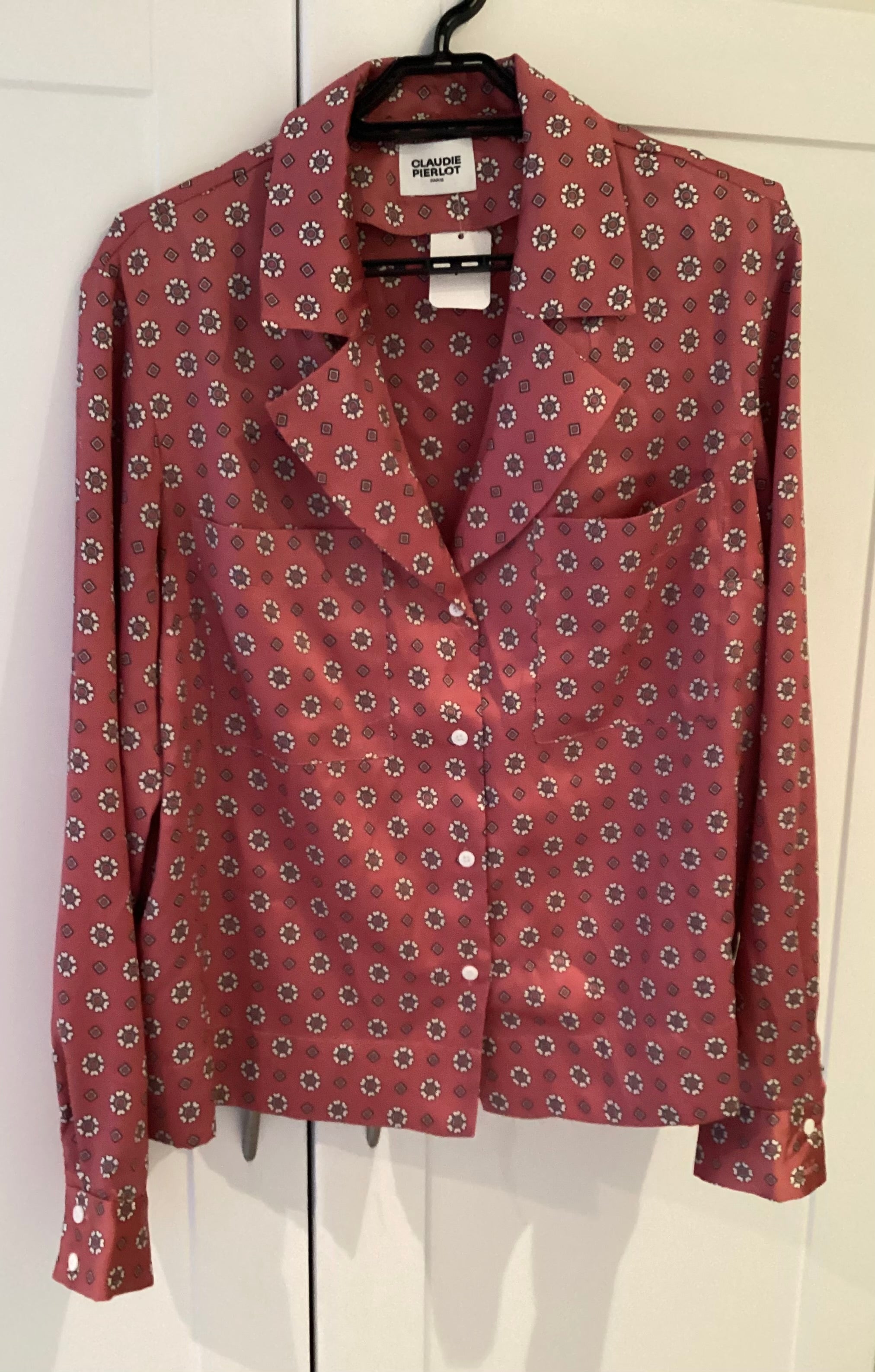 Claudie Pierlot Satin Blouse Size 12