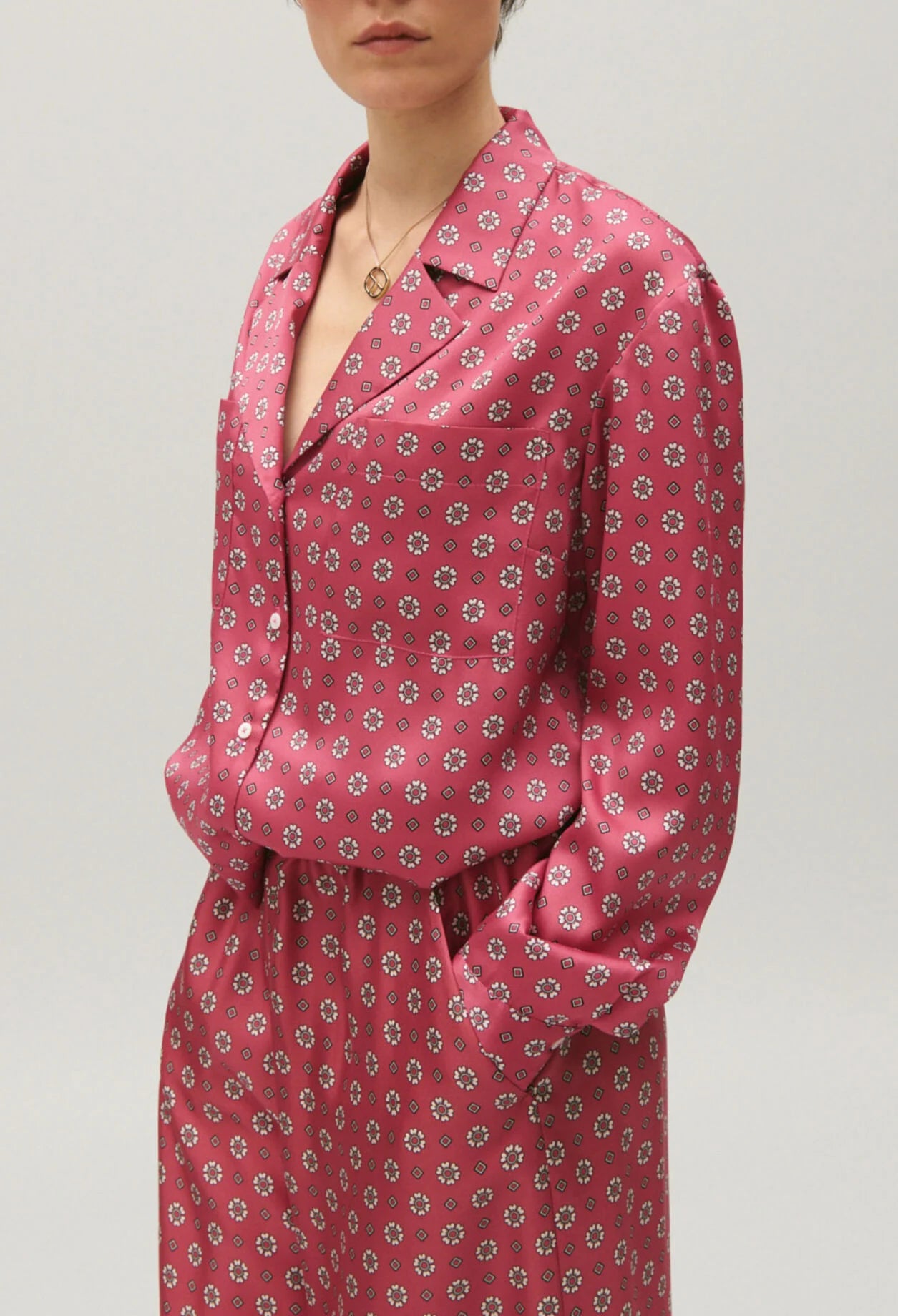 Claudie Pierlot Satin Blouse Size 12