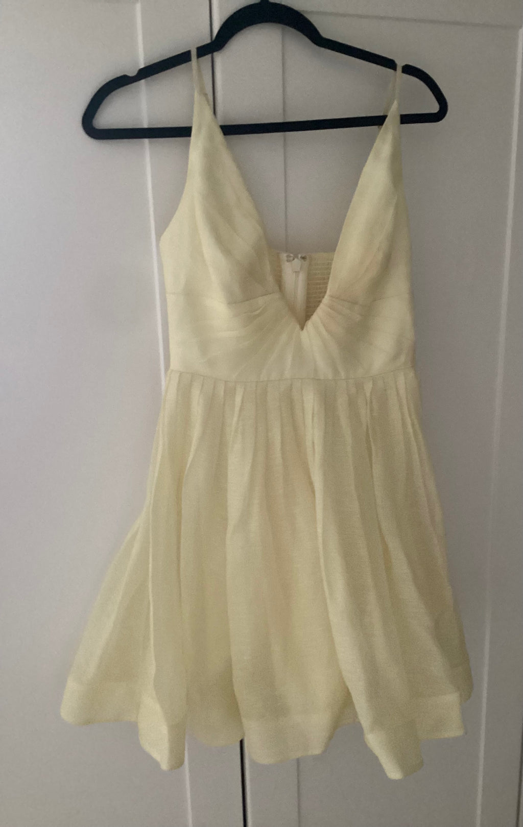 Zimmermann Lemon Silk & Linen Mini Dress Size 1 (S)
