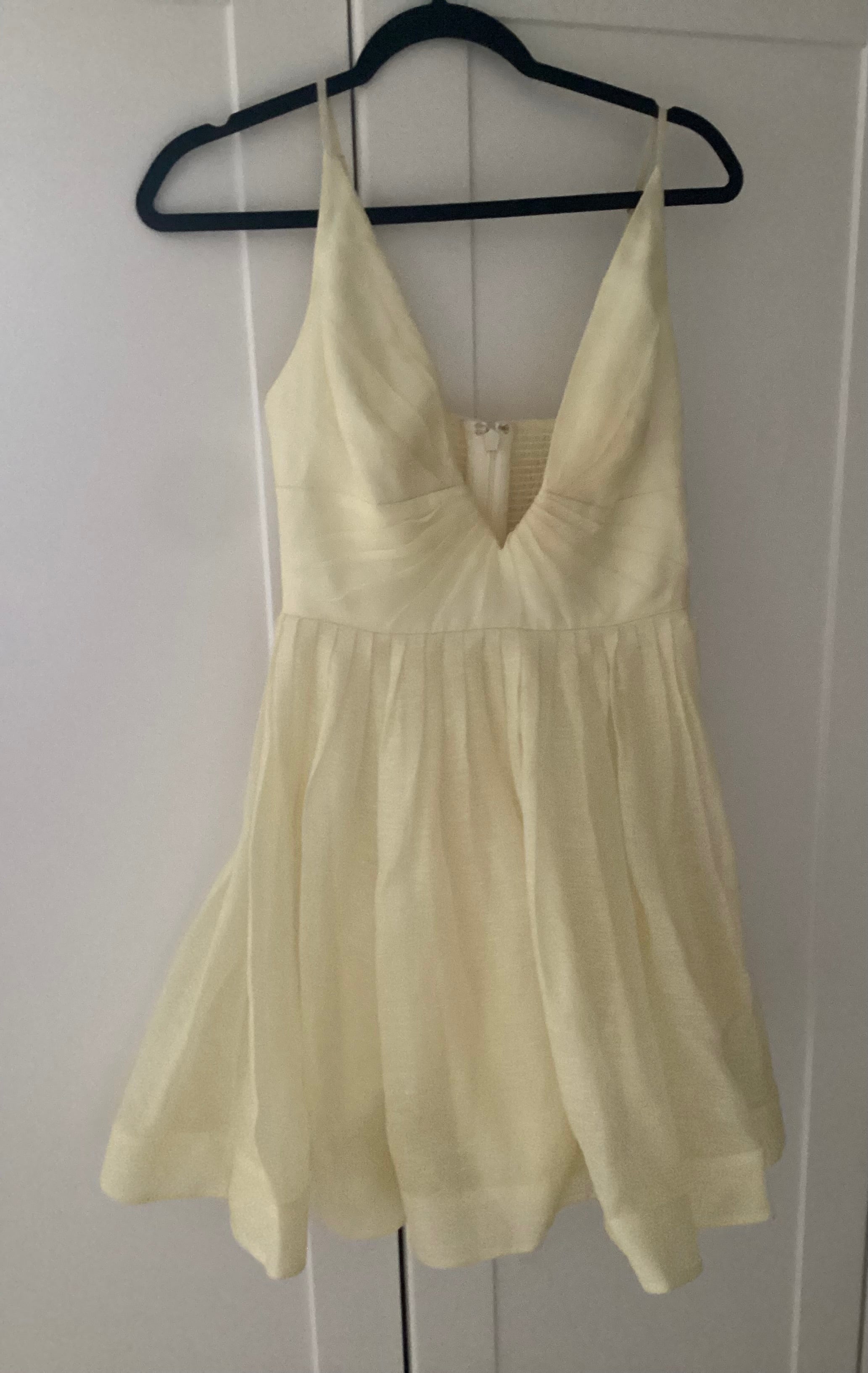 Zimmermann Lemon Silk & Linen Mini Dress Size 1 (S)