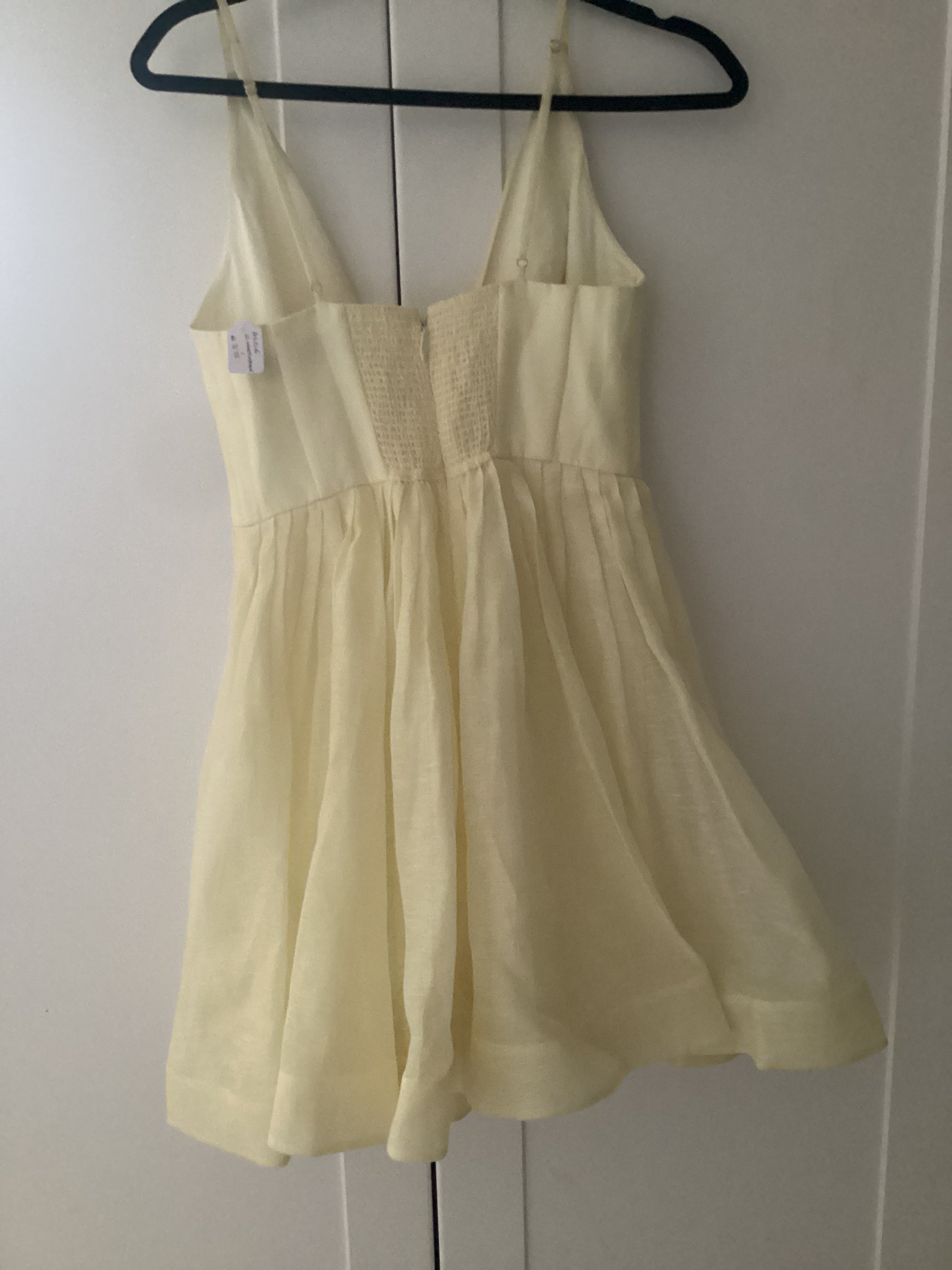 Zimmermann Lemon Silk & Linen Mini Dress Size 1 (S)
