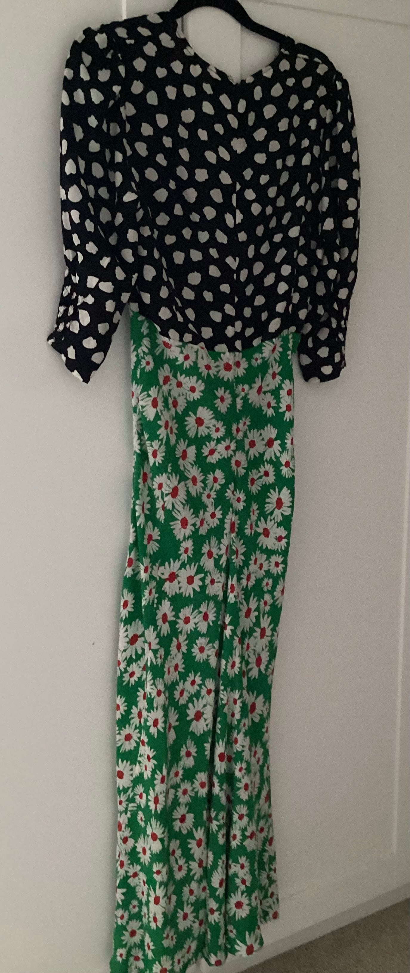 Rixo Martha Green/Black Daisy Dress Size S