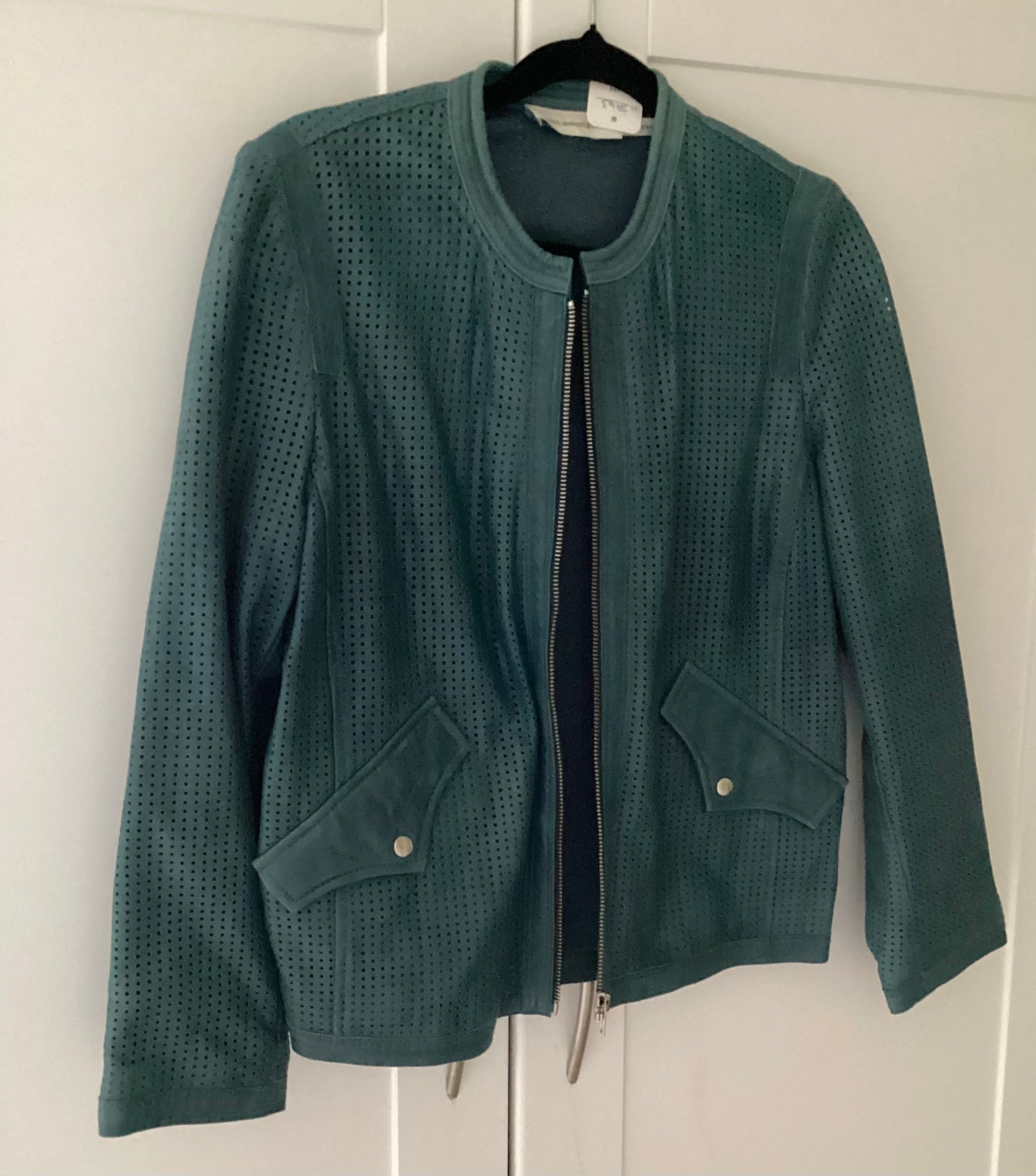 Isabel Marant Teal Leather Jacket Size 38