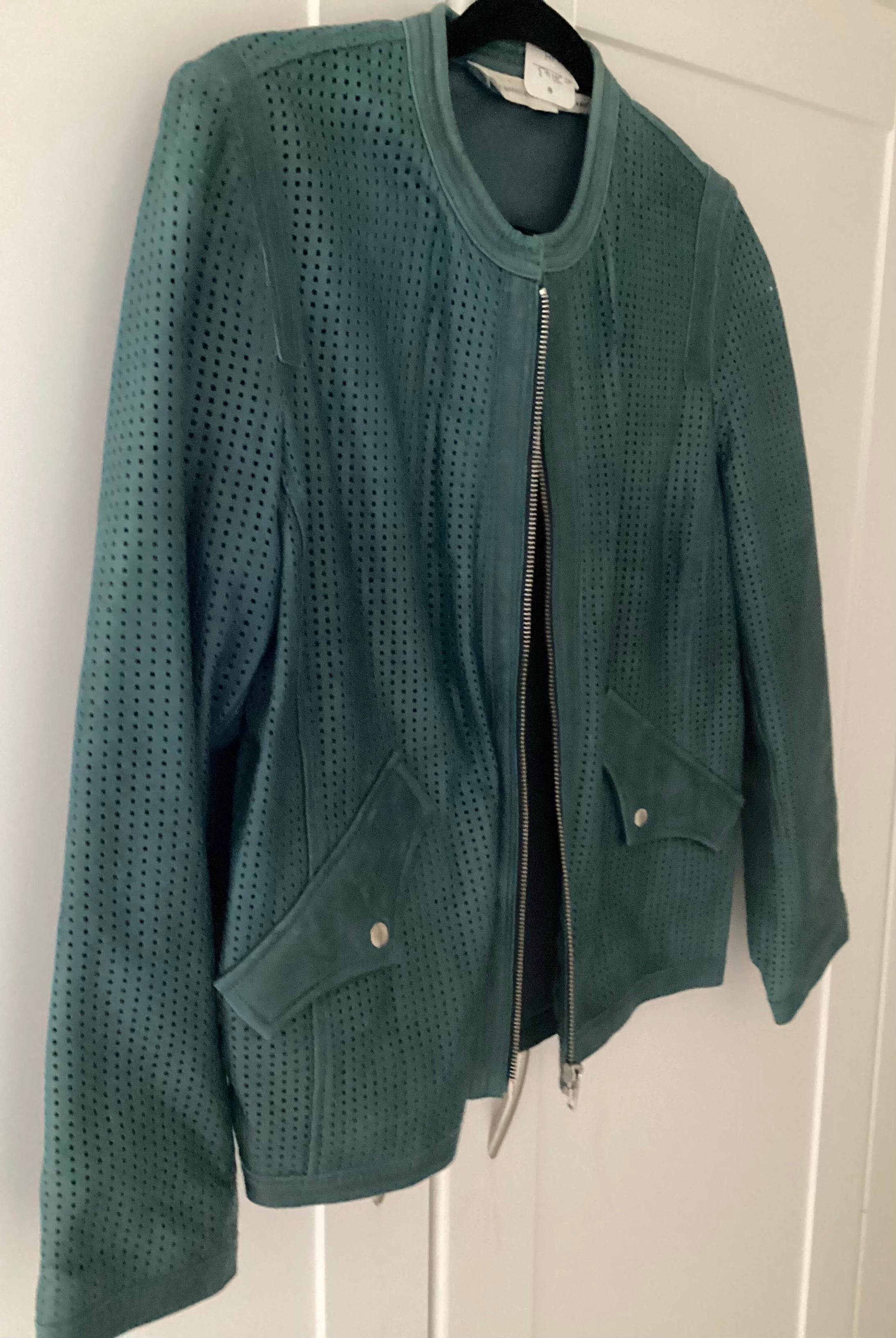 Isabel Marant Teal Leather Jacket Size 38