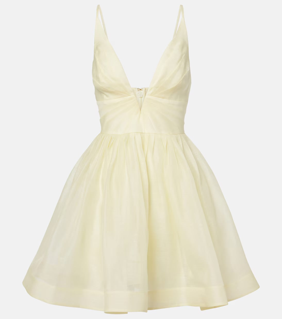 Zimmermann Lemon Silk & Linen Mini Dress Size 1 (S)