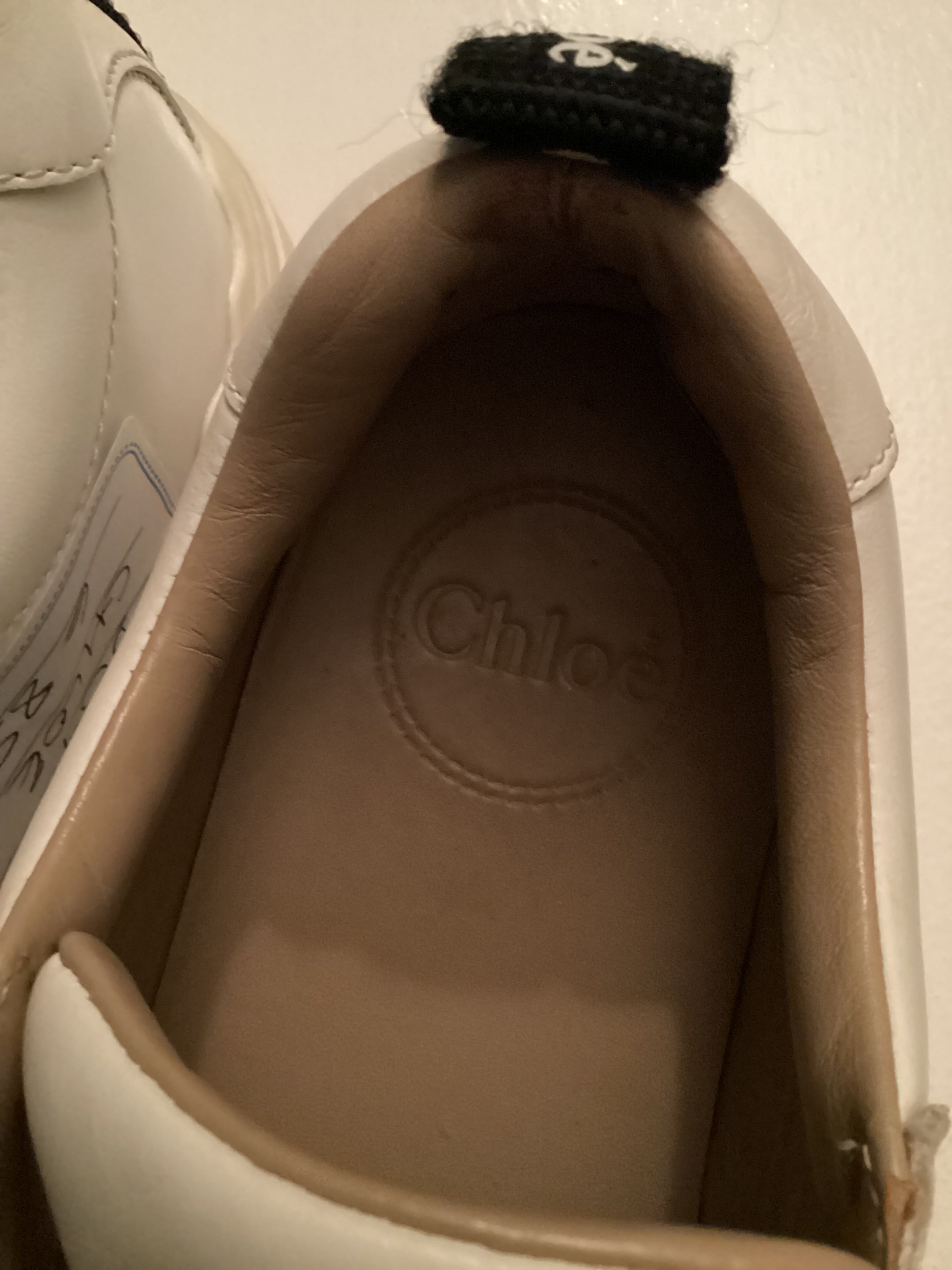 Chloé White Leather ‘Lauren’ Trainers Size 37